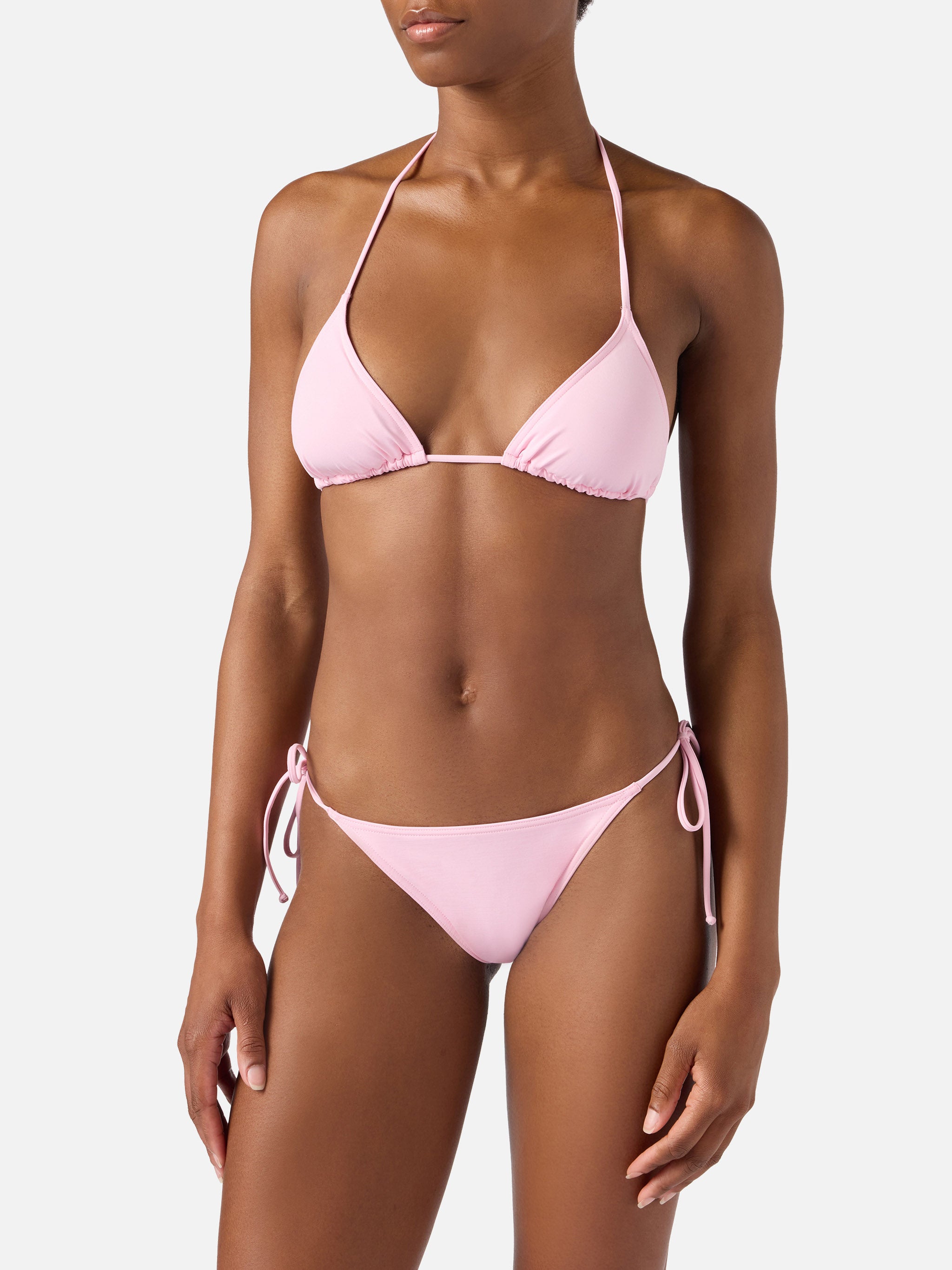 mc2-saint-barth-bikini-leah-marielle-triangolo-rosa-chiaro-con-laccetti image 2