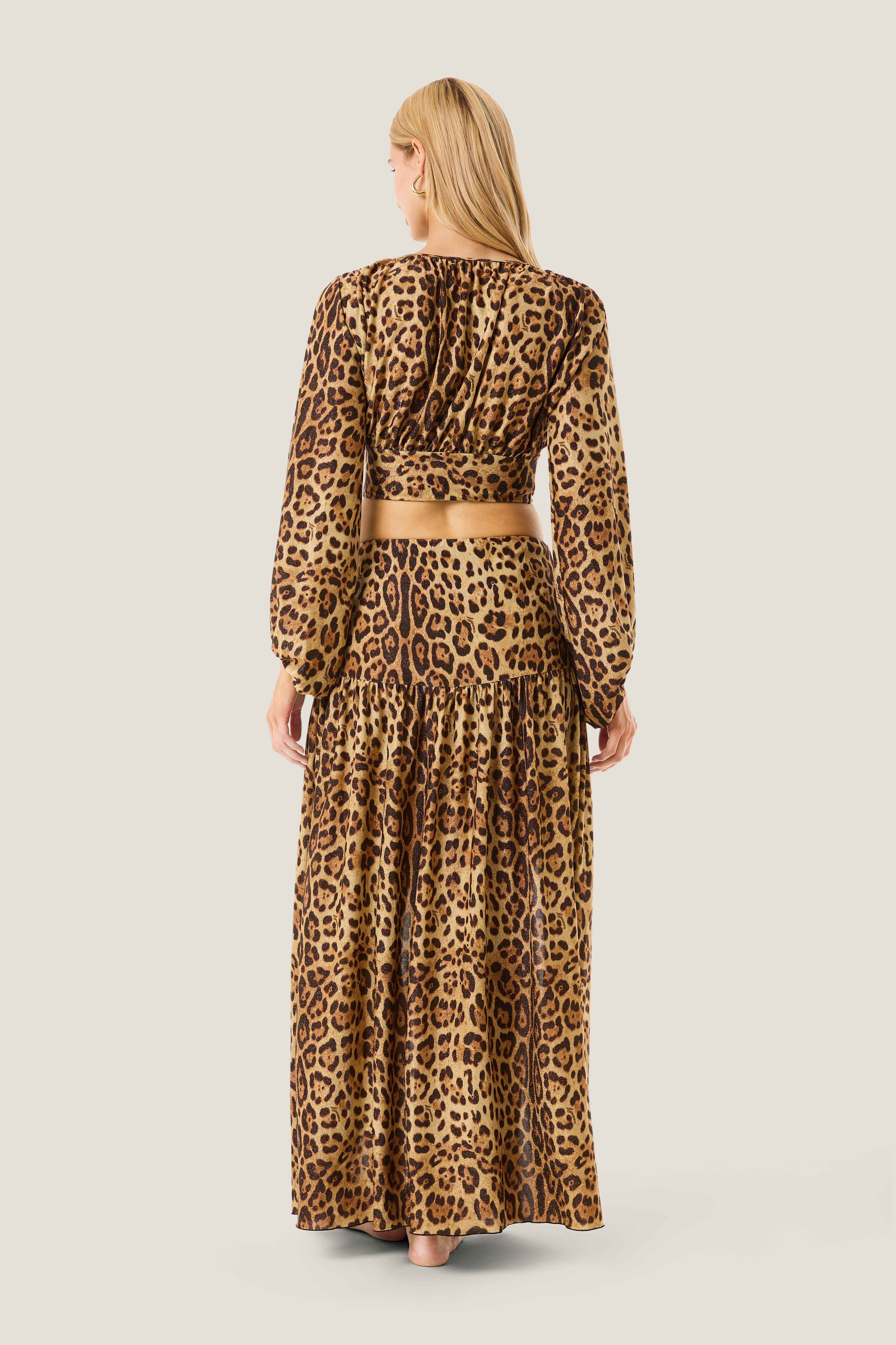 4giveness-gonna-lunga-spacchi-leopard-resort-cover-up-lurex-donna image 2