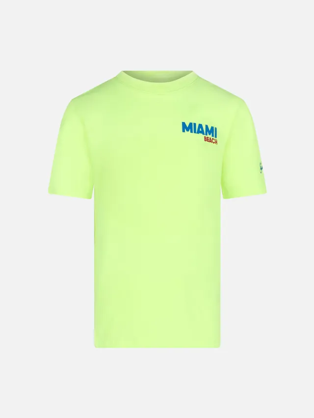 mc2-saint-barth-t-shirt-boy-miami-beach-in-cotone-gialla image 1
