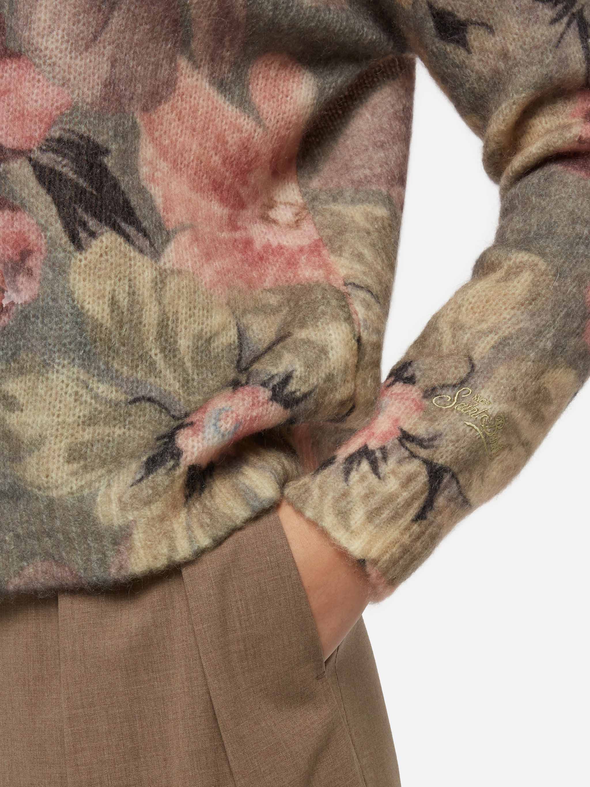 mc2-saint-barth-louise-maglia-donna-in-mohair-con-stampa-floreale-verde image 2