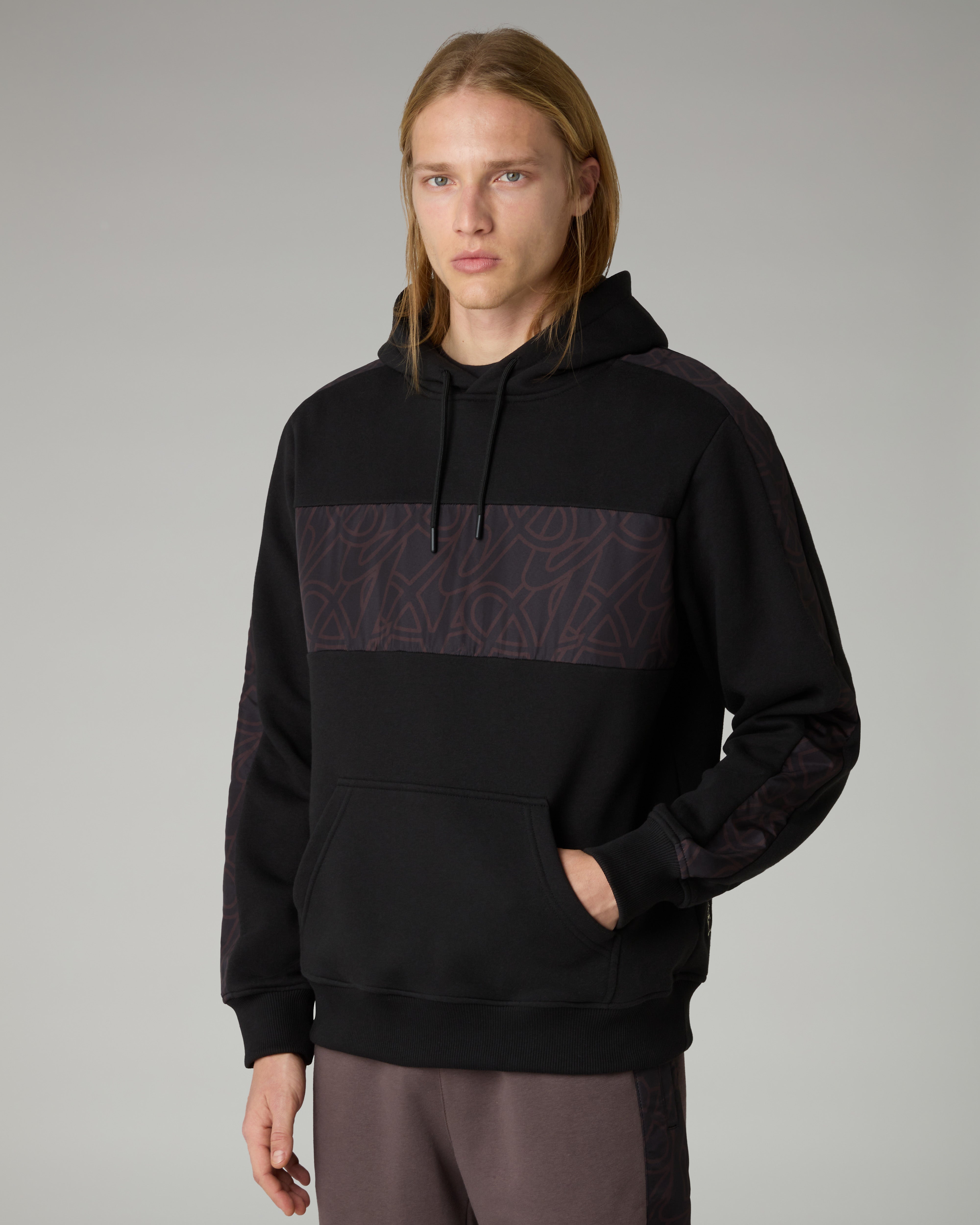 australian-iconissima-hoodie-felpa-nera-con-inserto-smash image 1