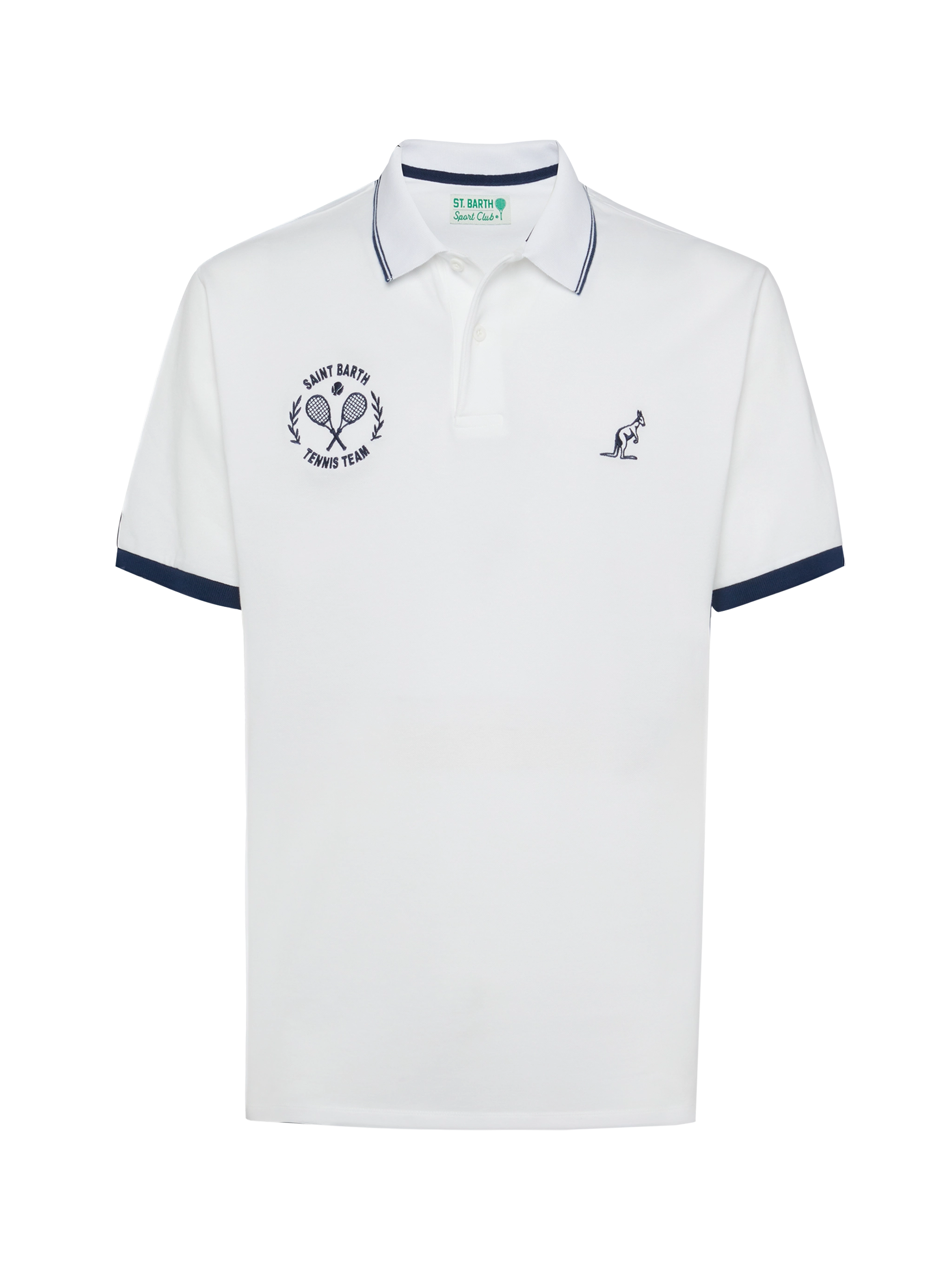 australian-beverly-hills-polo-uomo-cotone-piqu-bianca-made-in-italy image 1