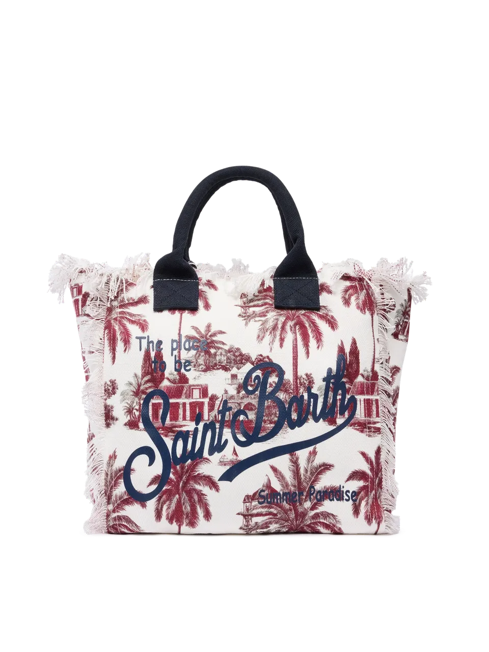 mc2-saint-barth-vanity-borsa-shopping-canvas-toile-de-jouy-bordeaux-bianco image 1