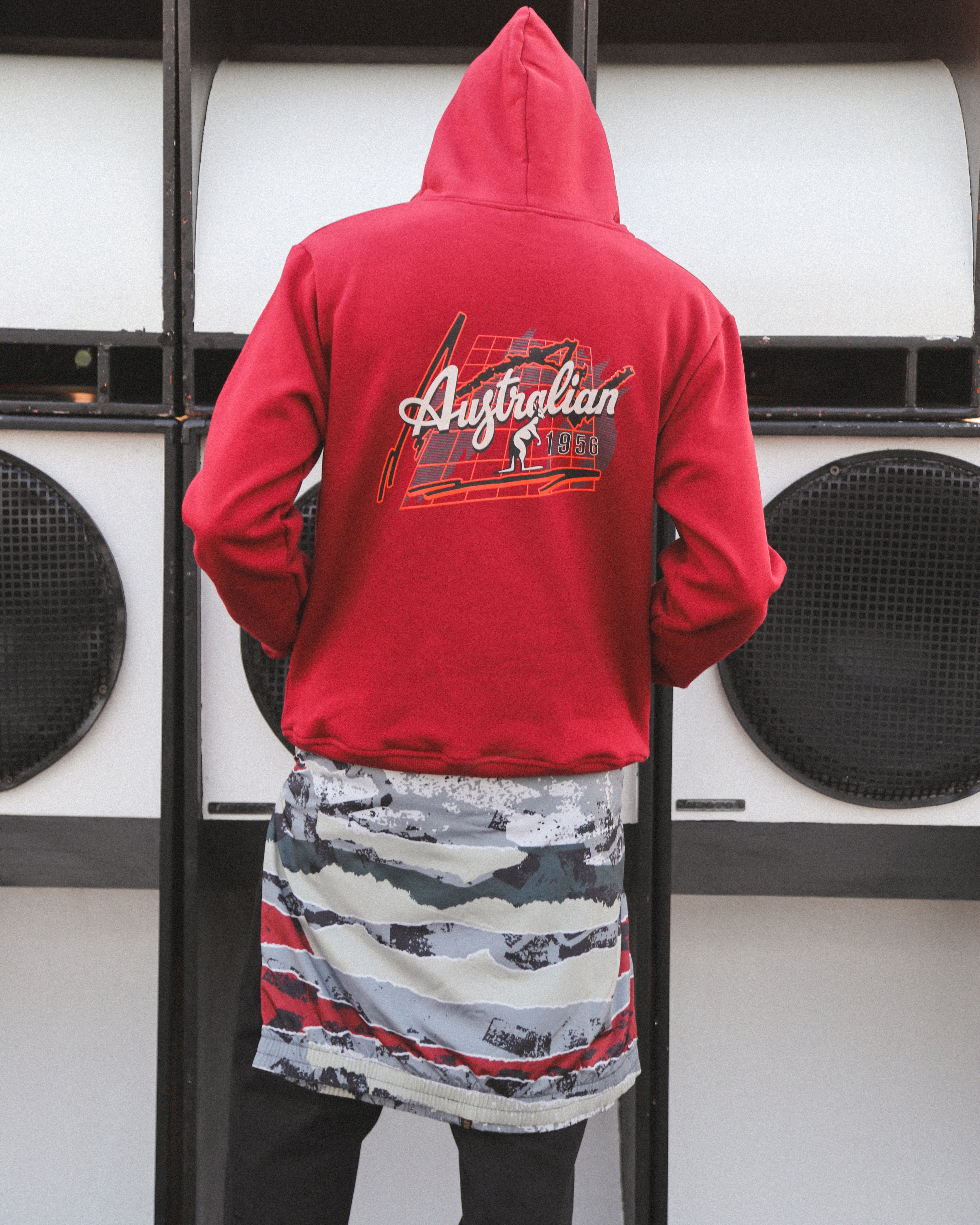 australian-opal-hoodie-felpa-con-cappuccio-bordeaux image 3