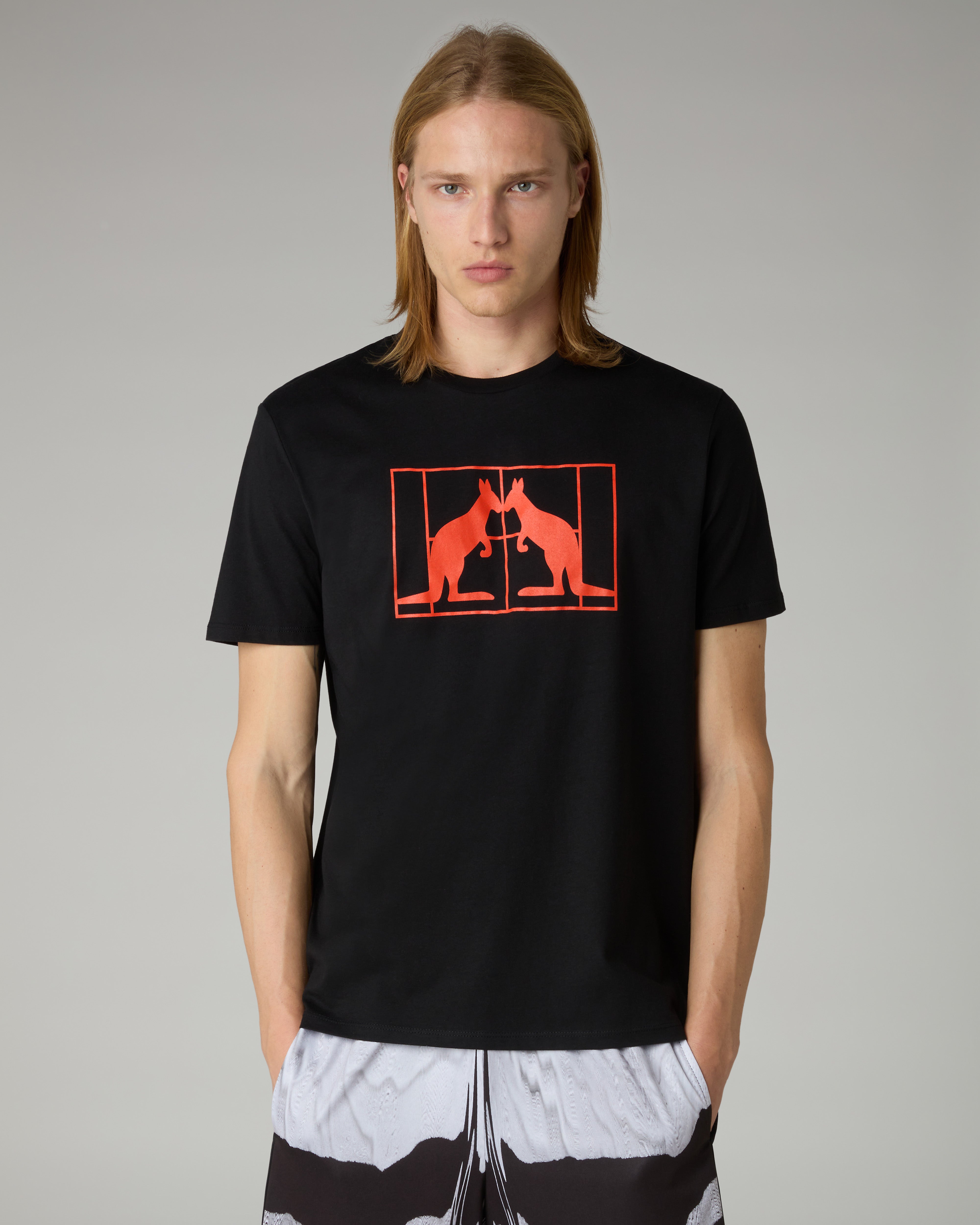australian-gemini-t-shirt-cotone-nera-stampa-petto image 1