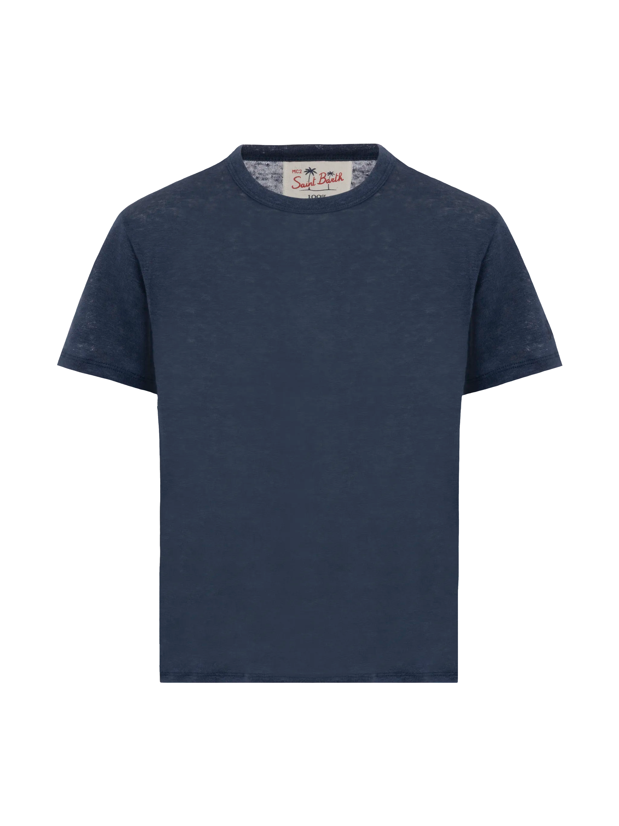 mc2-saint-barth-t-shirt-bambino-alex-in-jersey-lino-blu-navy image 1
