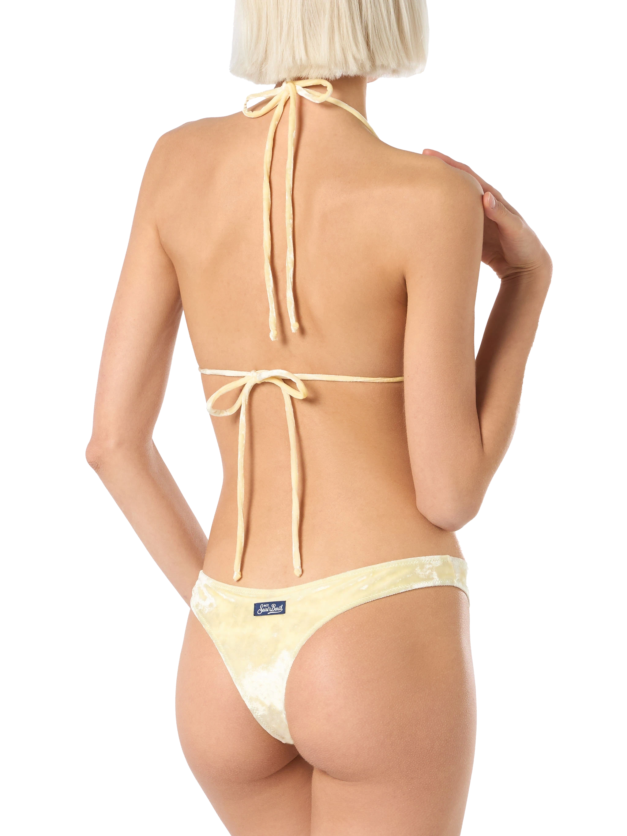 mc2-saint-barth-bikini-donna-leah-naomi-triangolo-in-ciniglia-giallo image 4