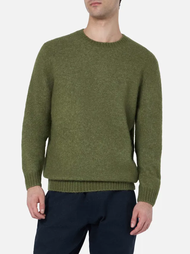mc2-saint-barth-maglione-uomo-regent-alpaca-stretch-verde-militare image 1