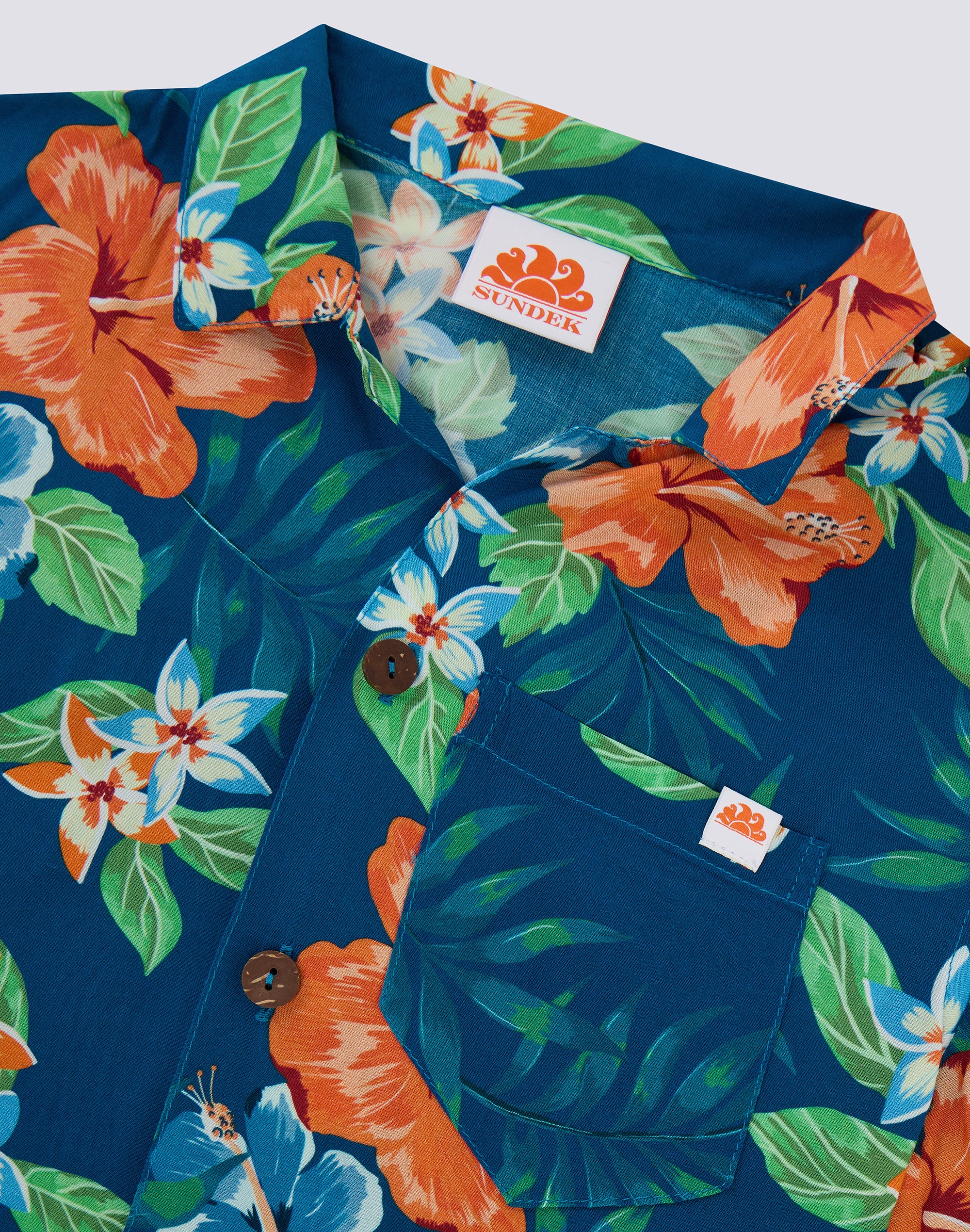 sundek-camicia-bambino-bowling-floreale-in-viscosa-popeline image 3