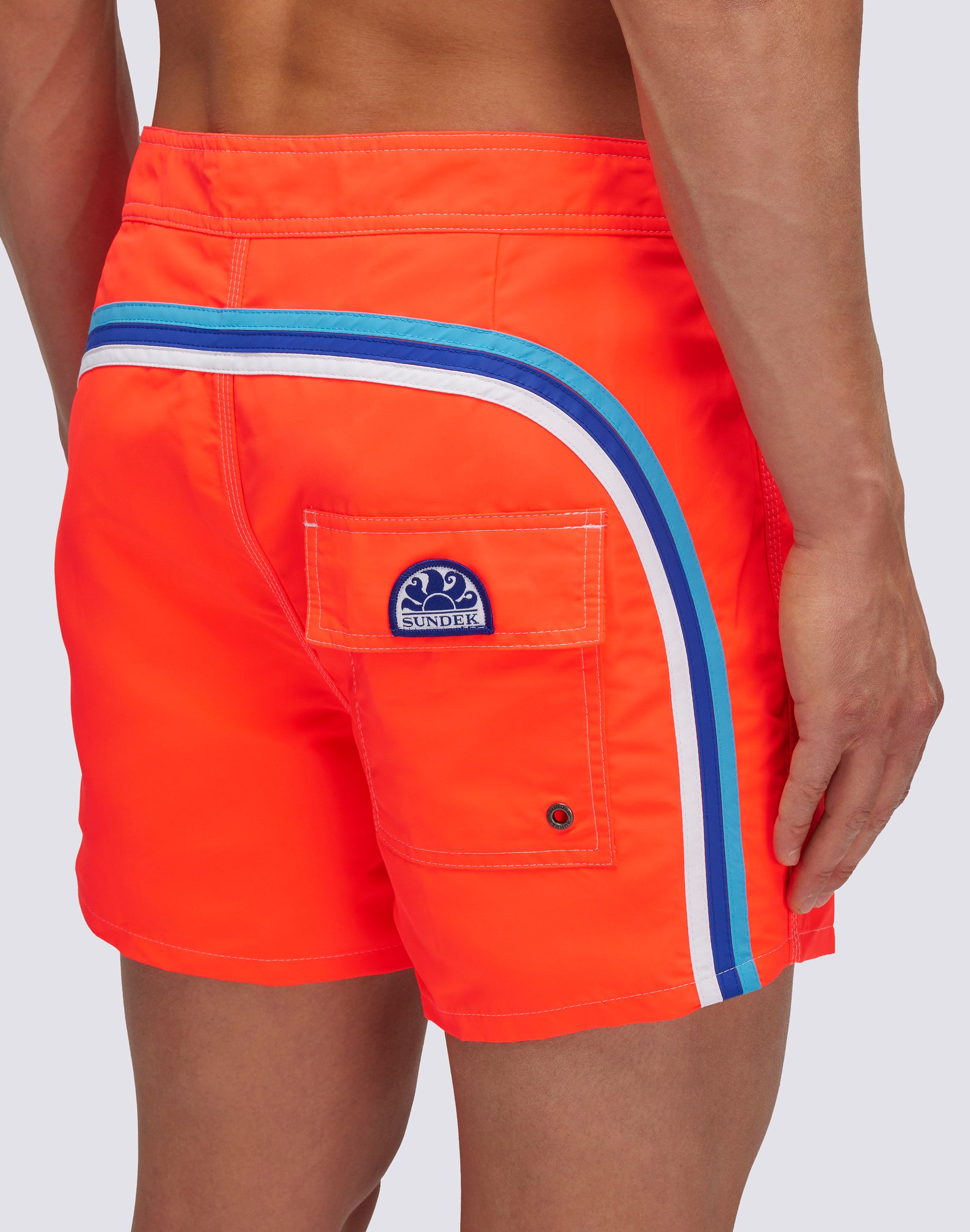 sundek-costume-boxer-uomo-vita-fissa-iconic-taffeta-35-cm image 3
