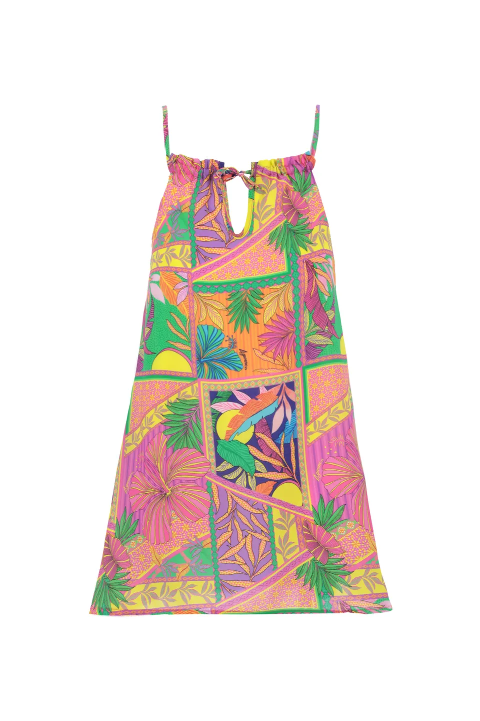 4giveness-vestito-corto-con-lacci-in-mussola-fantasia-girl image 1