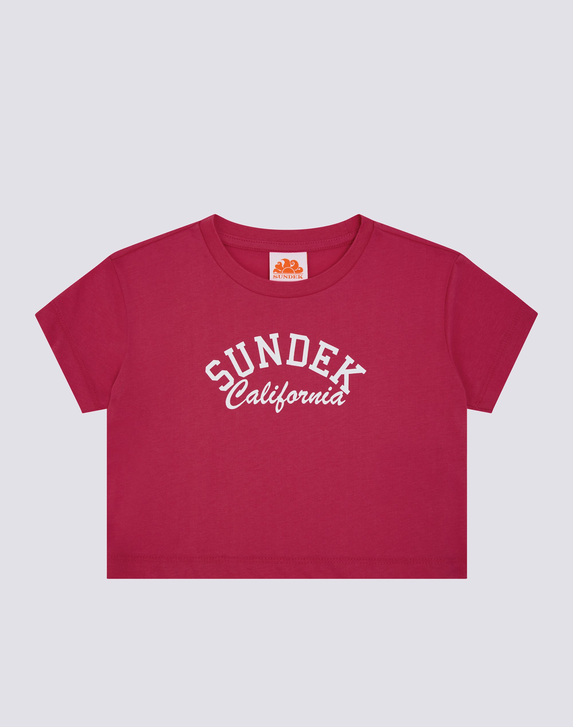 sundek-goldenwave-mini-t-shirt-crop-bambina-stile-vintage-california image 1