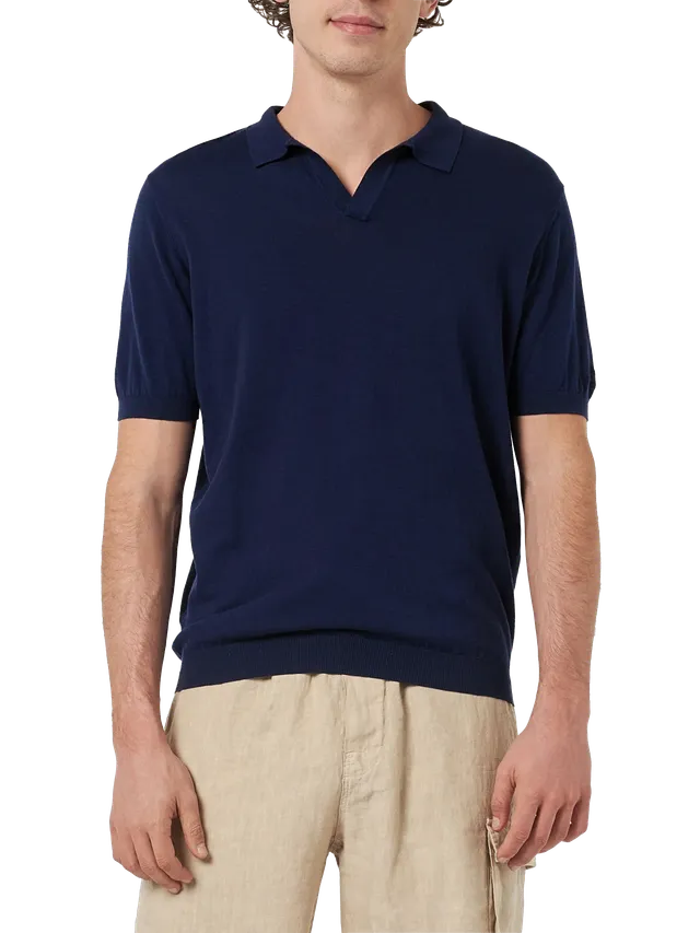 mc2-saint-barth-sloan-polo-uomo-senza-bottoni-maglia-ice-cotton-blu-navy image 1