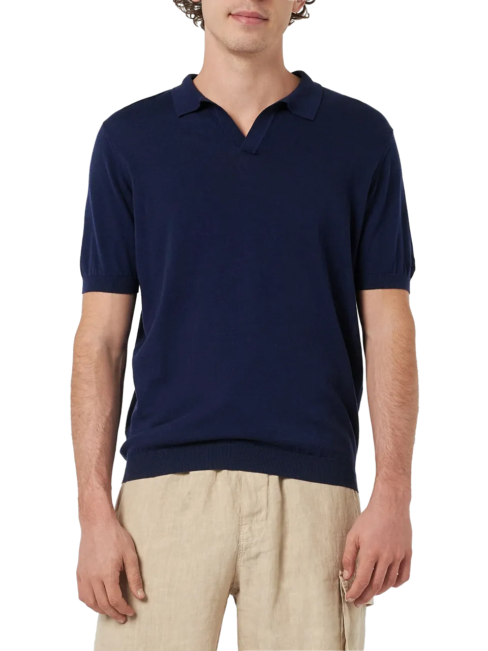 mc2-saint-barth-sloan-polo-uomo-senza-bottoni-maglia-ice-cotton-blu-navy image 1