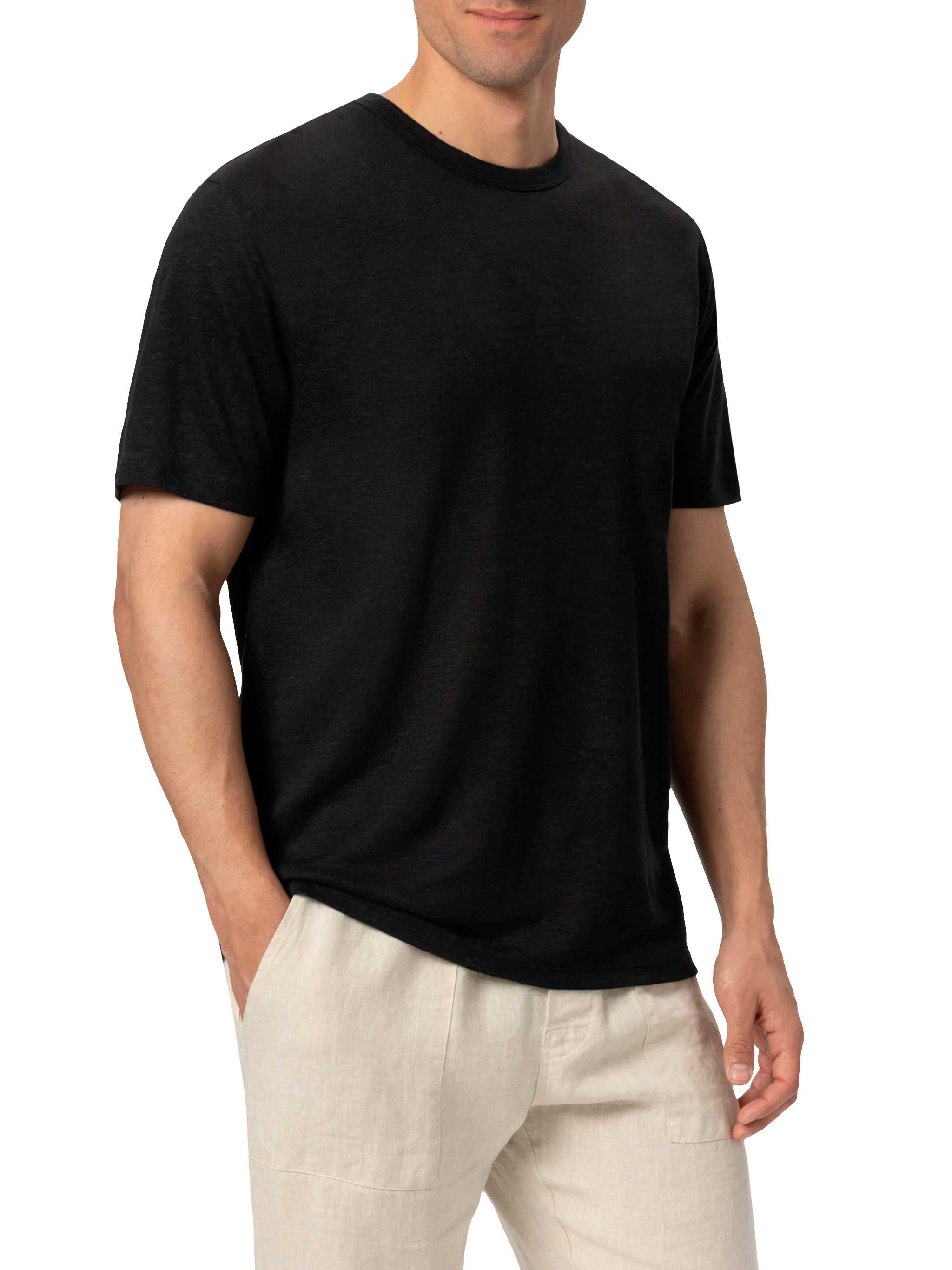 mc2-saint-barth-ecstasea-t-shirt-uomo-in-jersey-di-lino-nera image 2