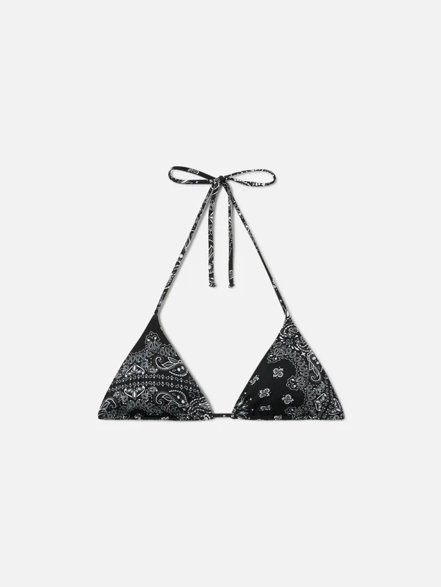 mc2-saint-barth-top-bikini-leah-triangolo-stampa-bandana-nera image 1