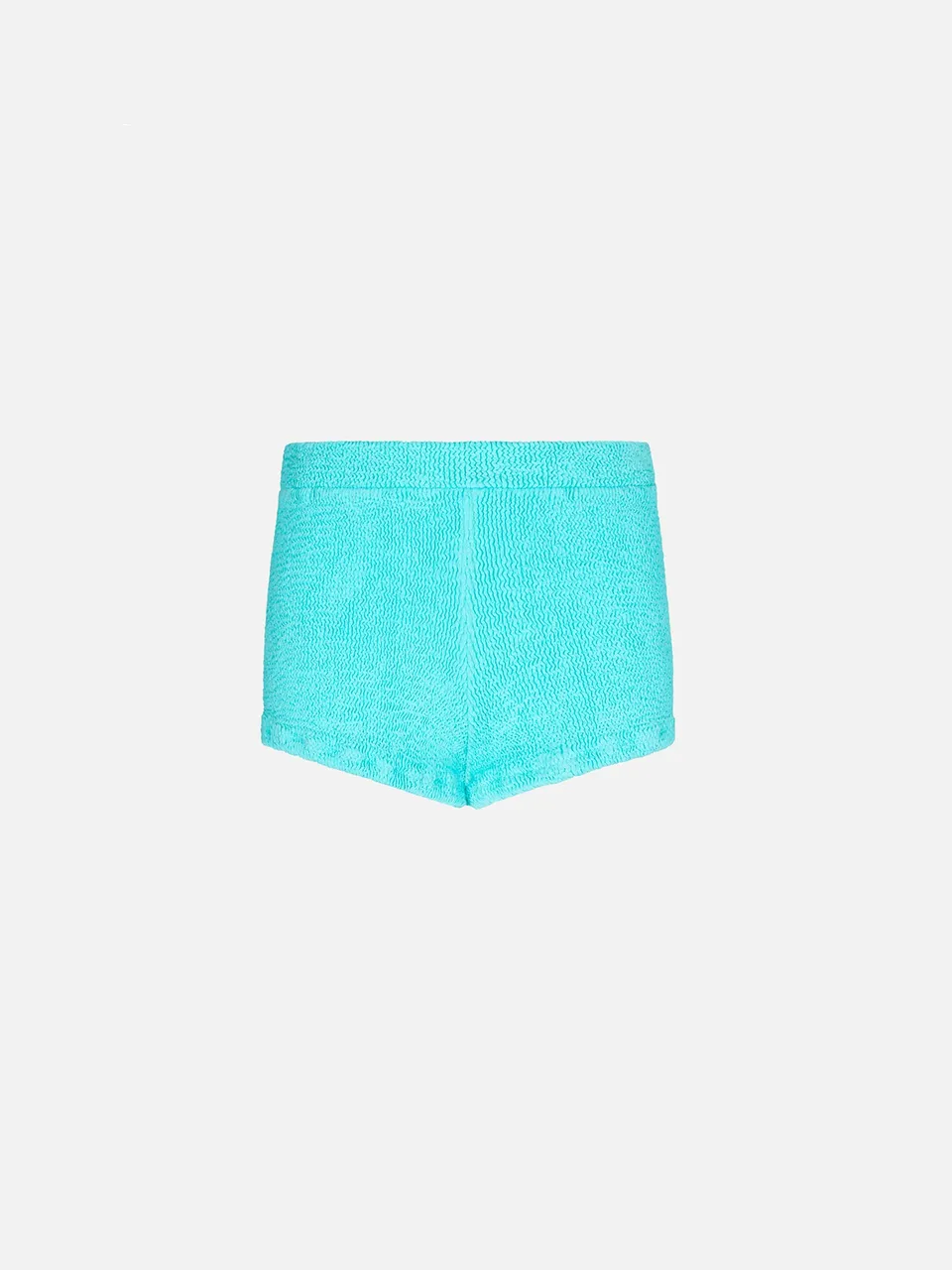 mc2-saint-barth-pantaloncini-bambina-verde-acqua-in-crinkle-tinta-unita image 1