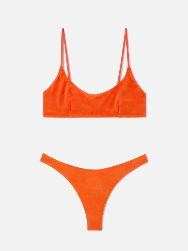 bikini-mc2-saint-barth-judy-naomi-bralette-in-tessuto-effetto-spugna-arancione image 1