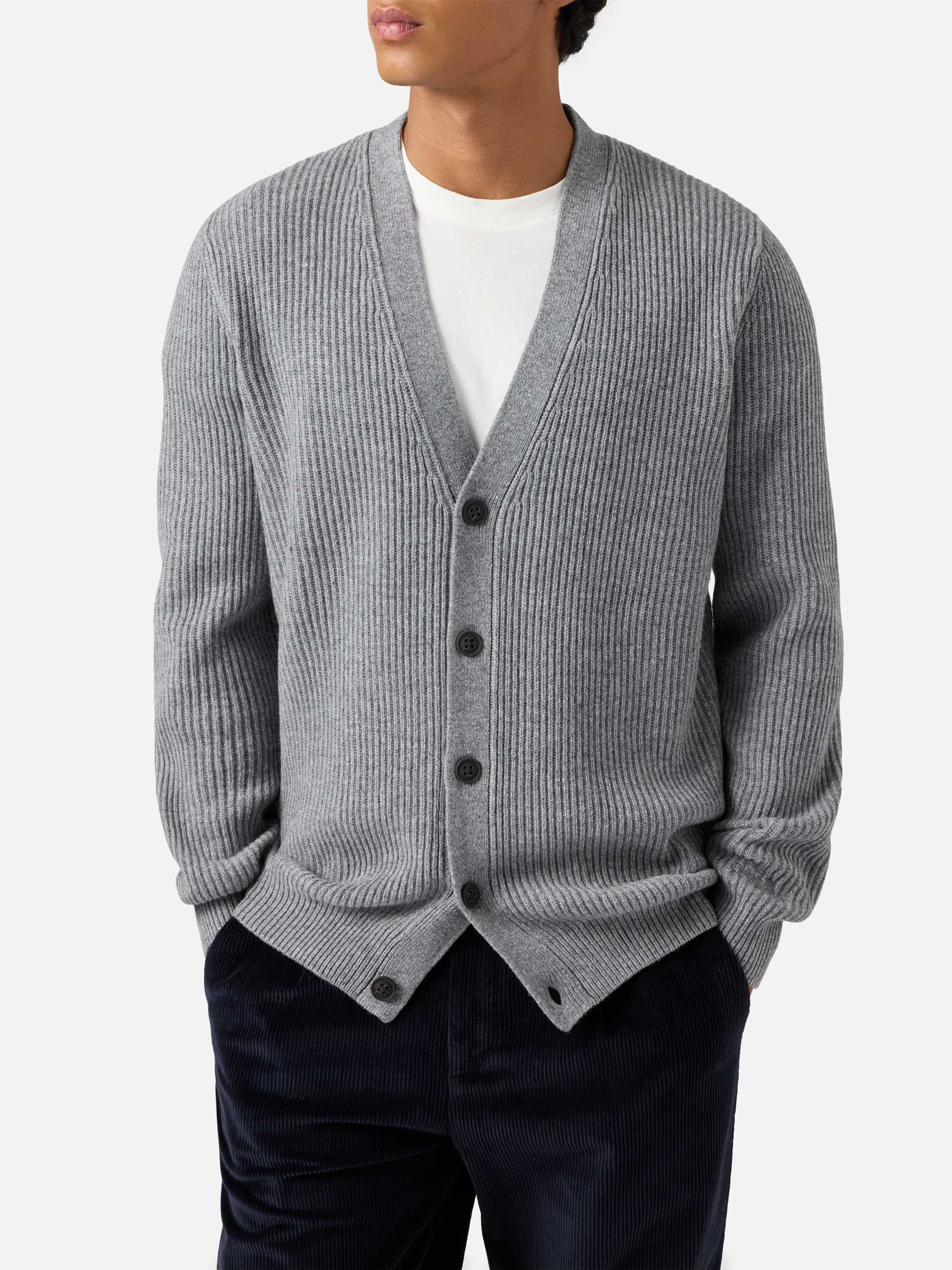 mc2-saint-barth-cardigan-herrison-in-pura-lana-merino-grigio-melange-a-coste-ing image 1