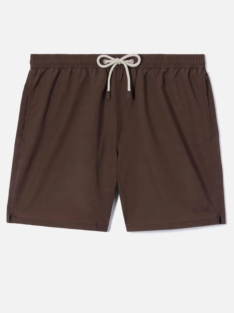 mc2-saint-barth-costume-mare-patmos-marrone-used-con-ricamo-logo image 1