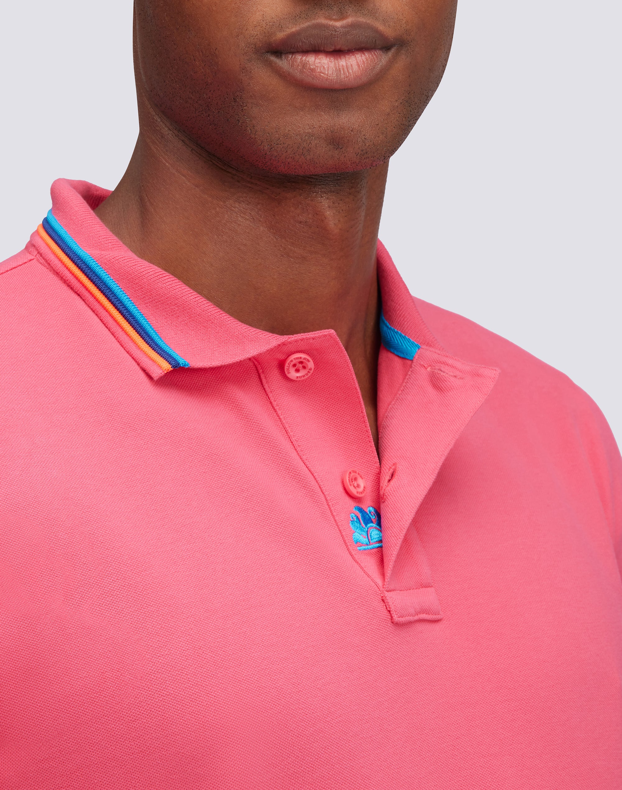 sundek-polo-uomo-brice-cotone-piquet-bande-tricolor-m779plj6500 image 3