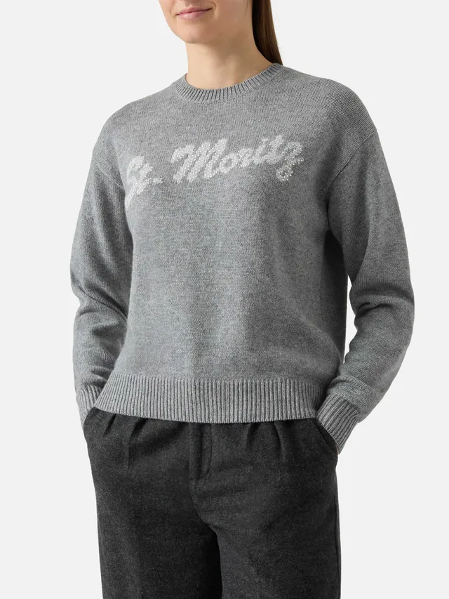 mc2-saint-barth-louise-girocollo-donna-grigio-st-moritz-strass-special-edition image 1