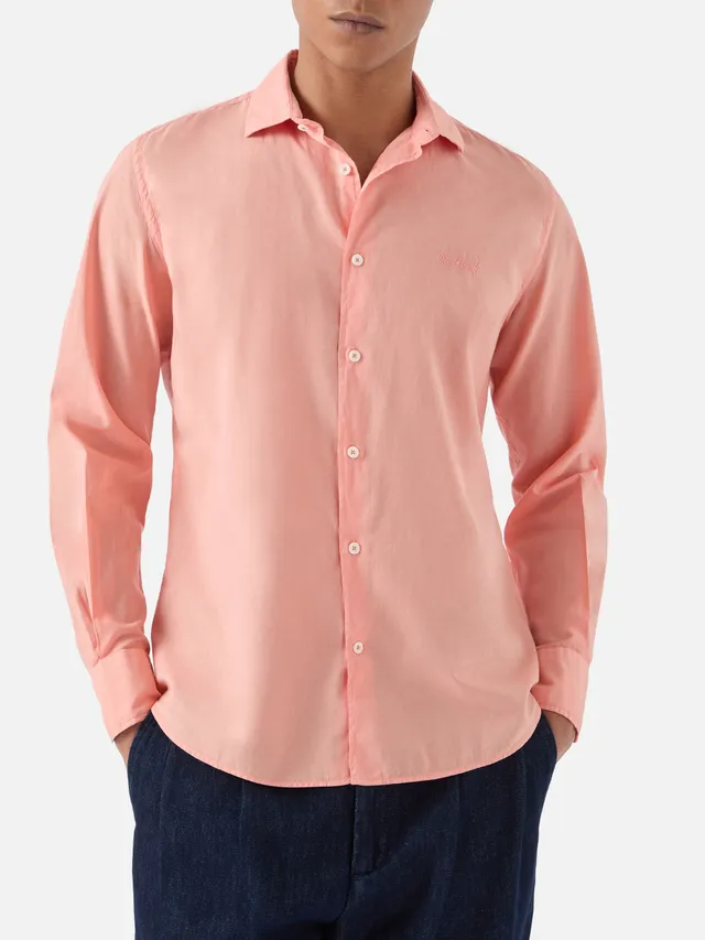 mc2-saint-barth-camicia-chemise-ice-voile-di-cotone-pesca-ricamo-st-barth image 1