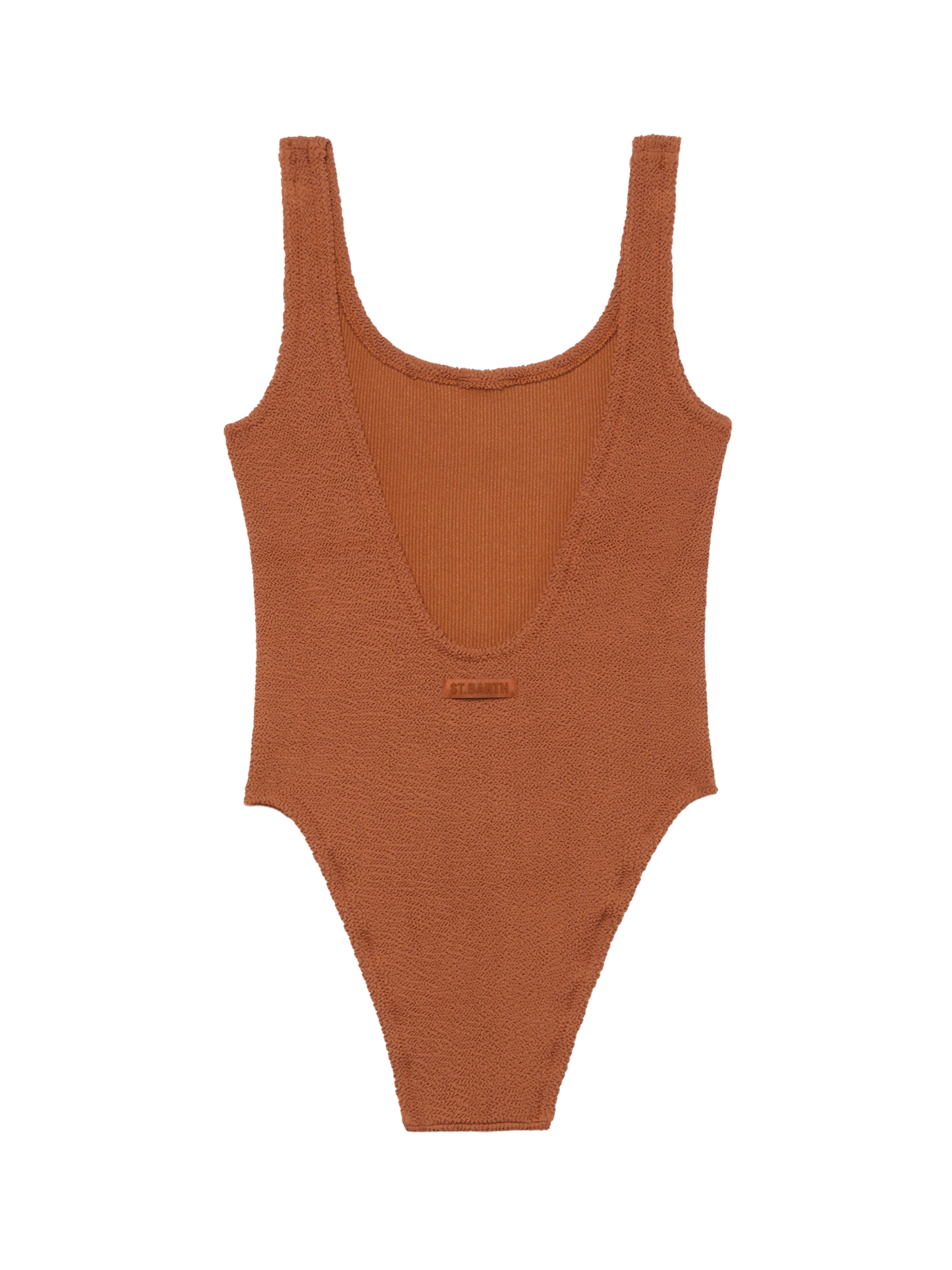mc2-saint-barth-lora-costume-intero-donna-marrone-cammello-crinkle image 3