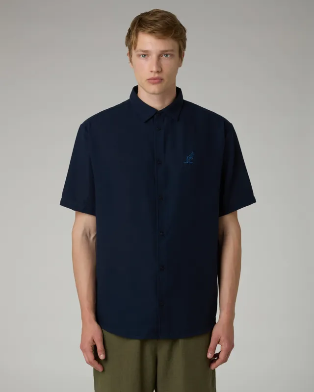 australian-doric-shirt-eclipse-blue-camicia-manica-corta-canvas image 1