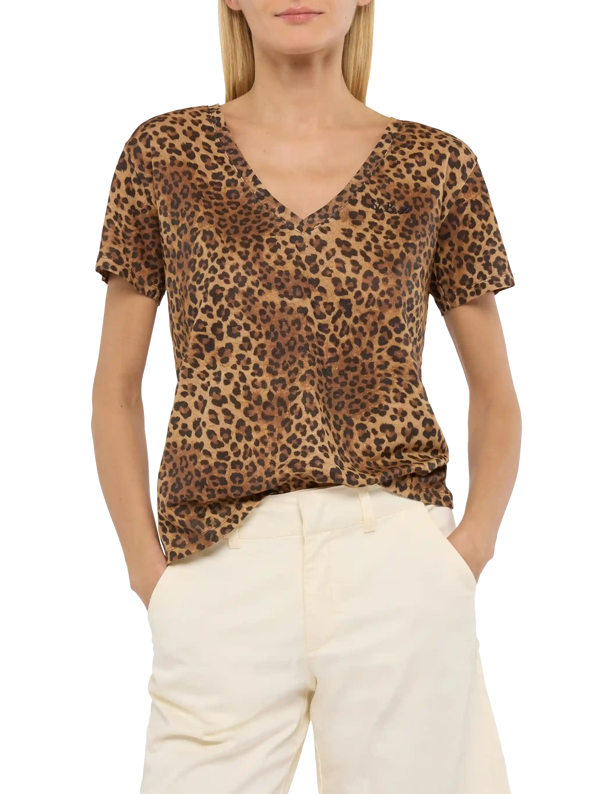 mc2-saint-barth-t-shirt-eloise-donna-scollo-a-v-in-jersey-di-lino-stampa-animali image 1