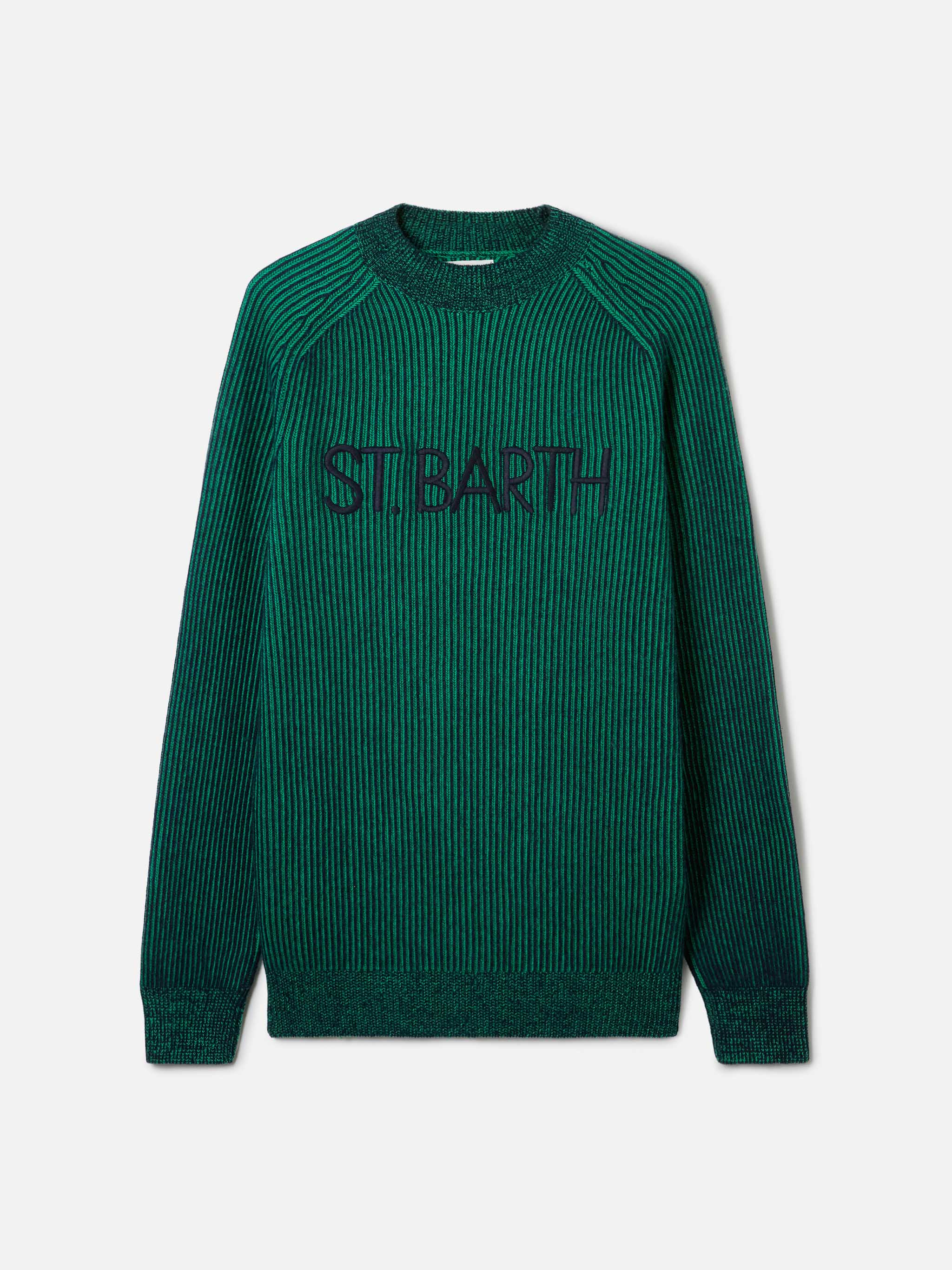 mc2-saint-barth-davos-maglia-uomo-mezzo-collo-ricamo-st-barth-verde-blu image 5
