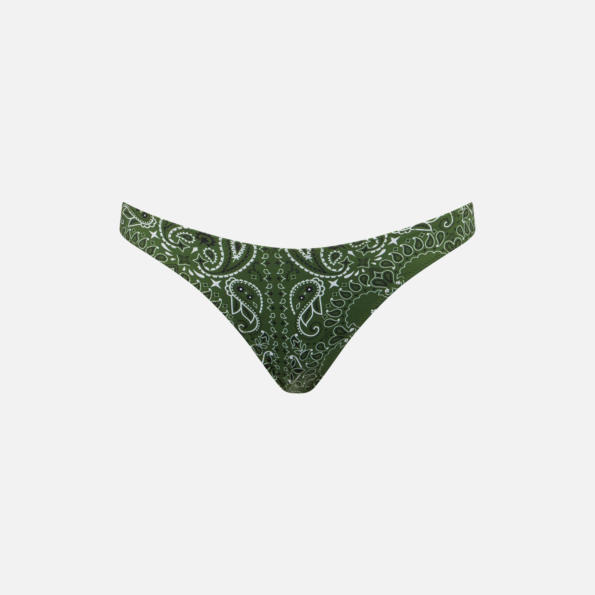mc2-saint-barth-naomi-slip-mare-bandana-verde-militare image 1