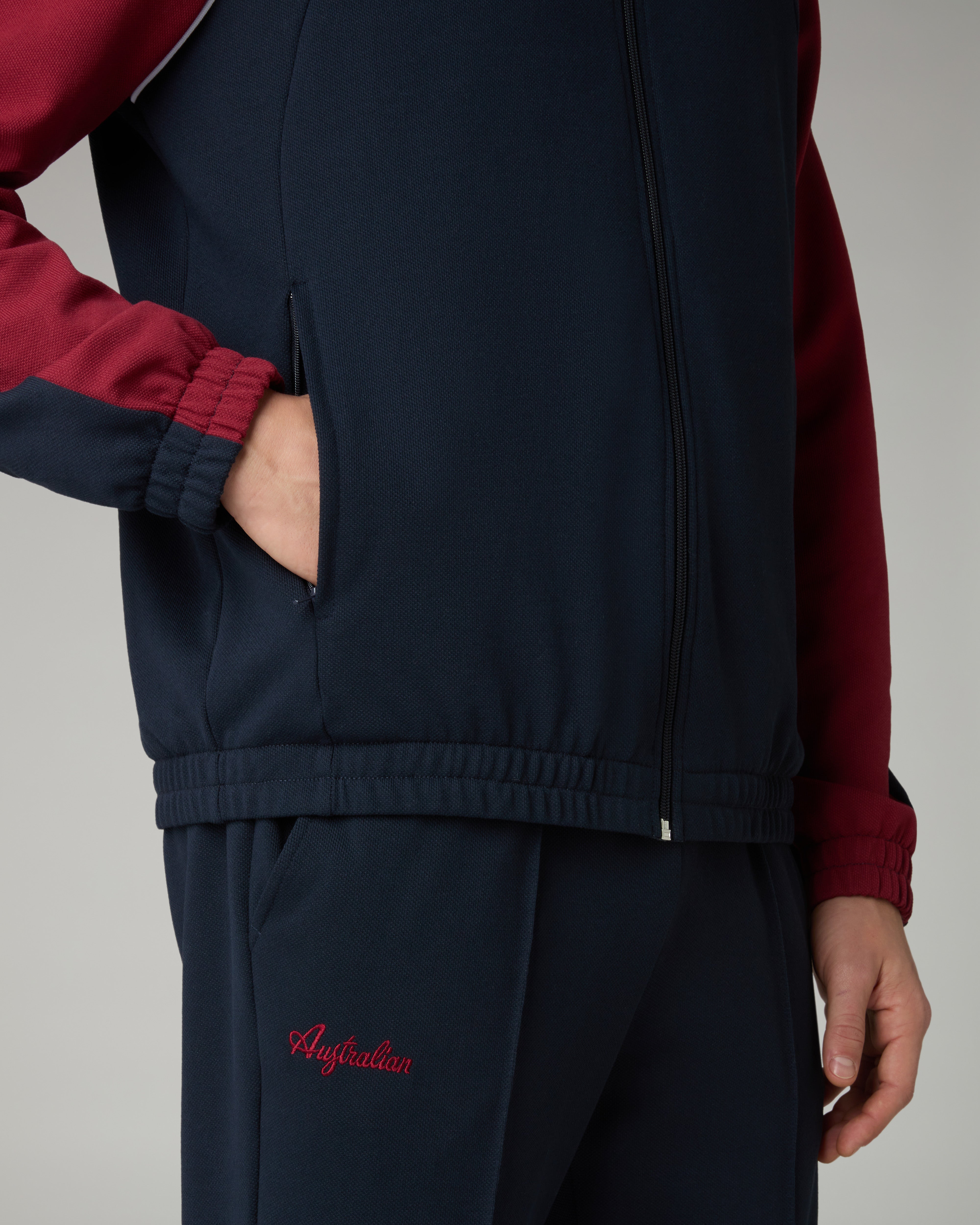 australian-posh-piquet-tracksuit-tuta-uomo-blu-navy image 6