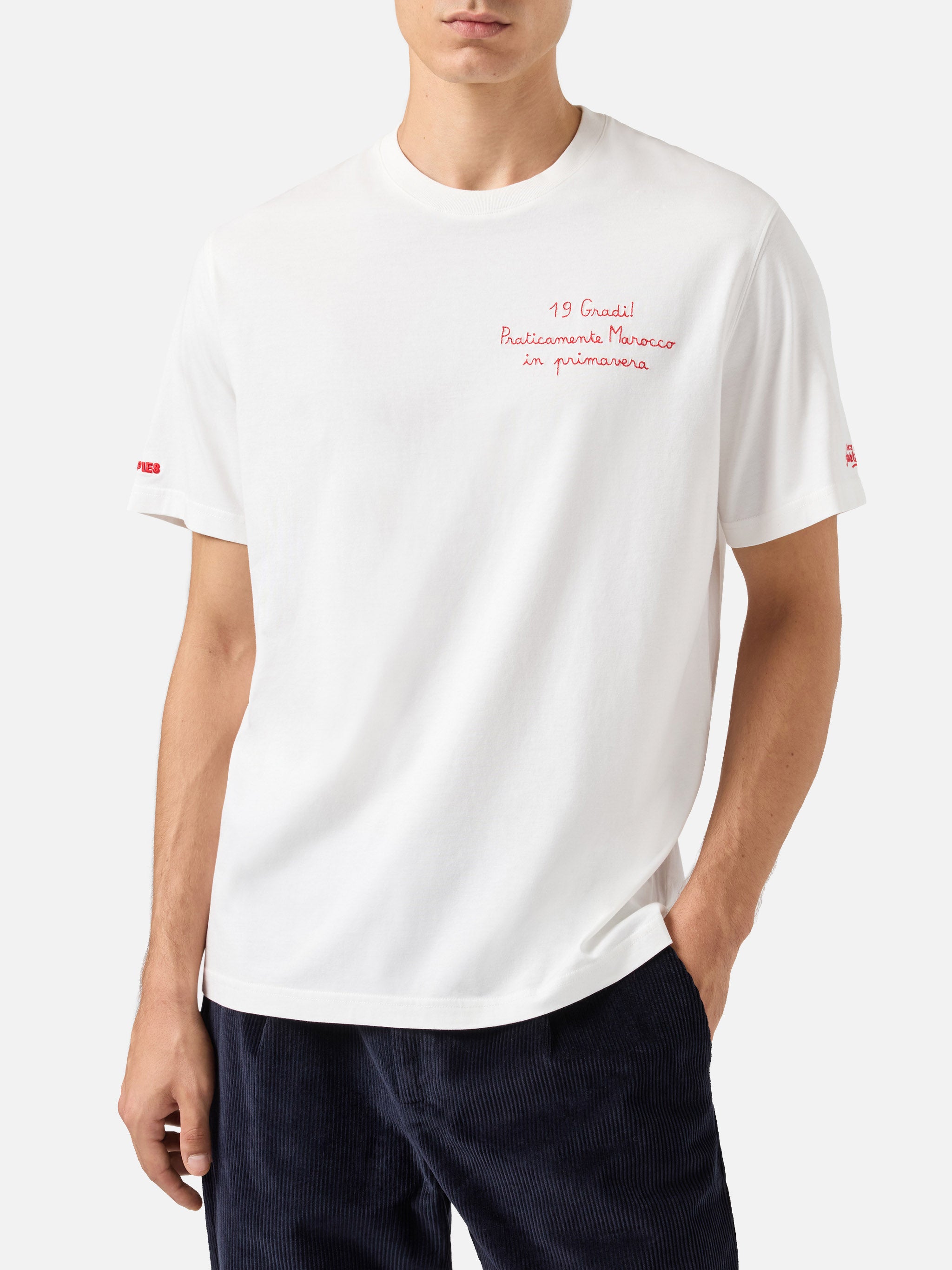 mc2-saint-barth-arnott-t-shirt-uomo-cotone-bianco-yuppies-edizione-speciale image 2