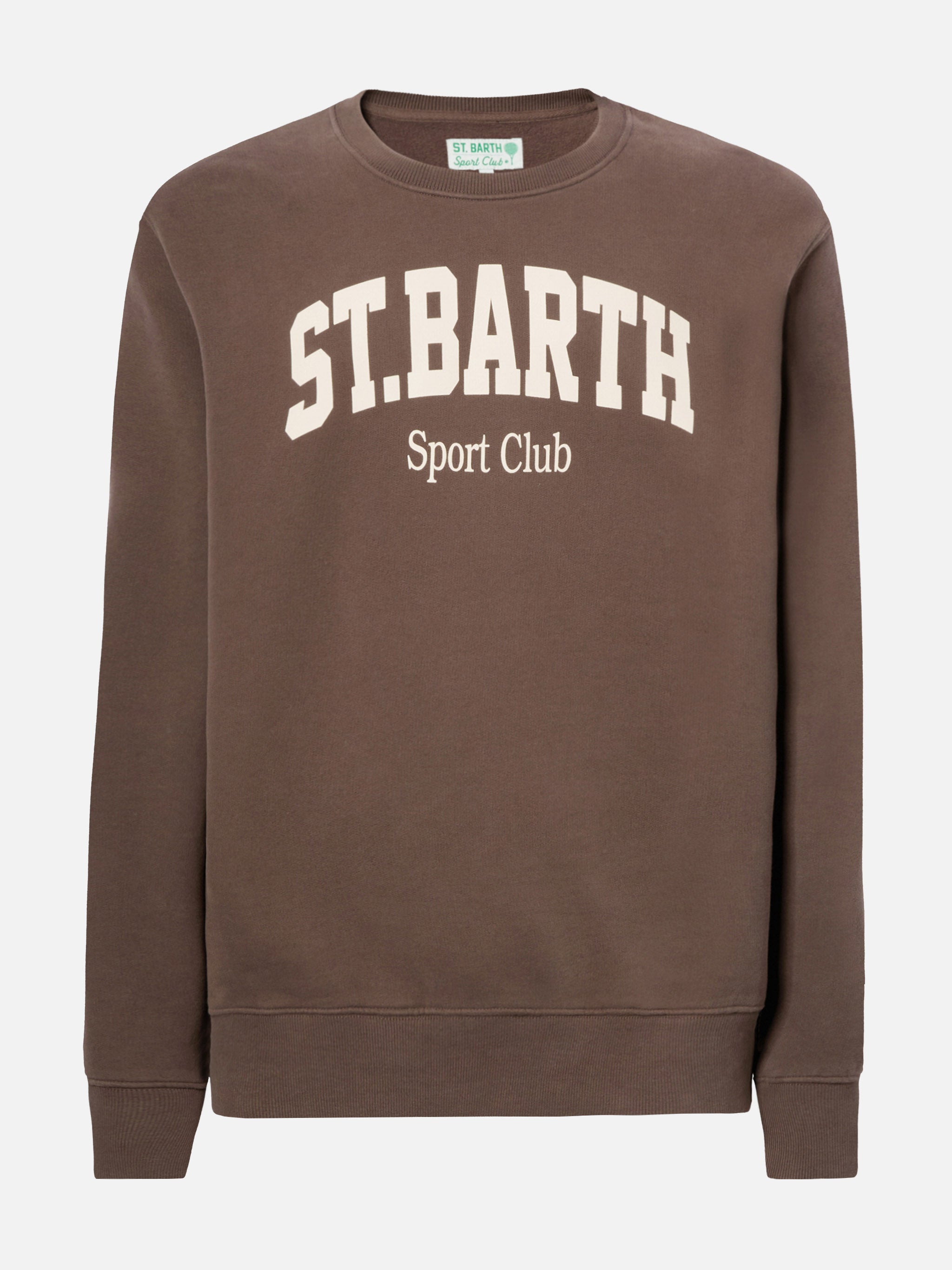 mc2-saint-barth-felpa-soho-in-cotone-marrone-con-stampa-st-barth-sport-club image 4