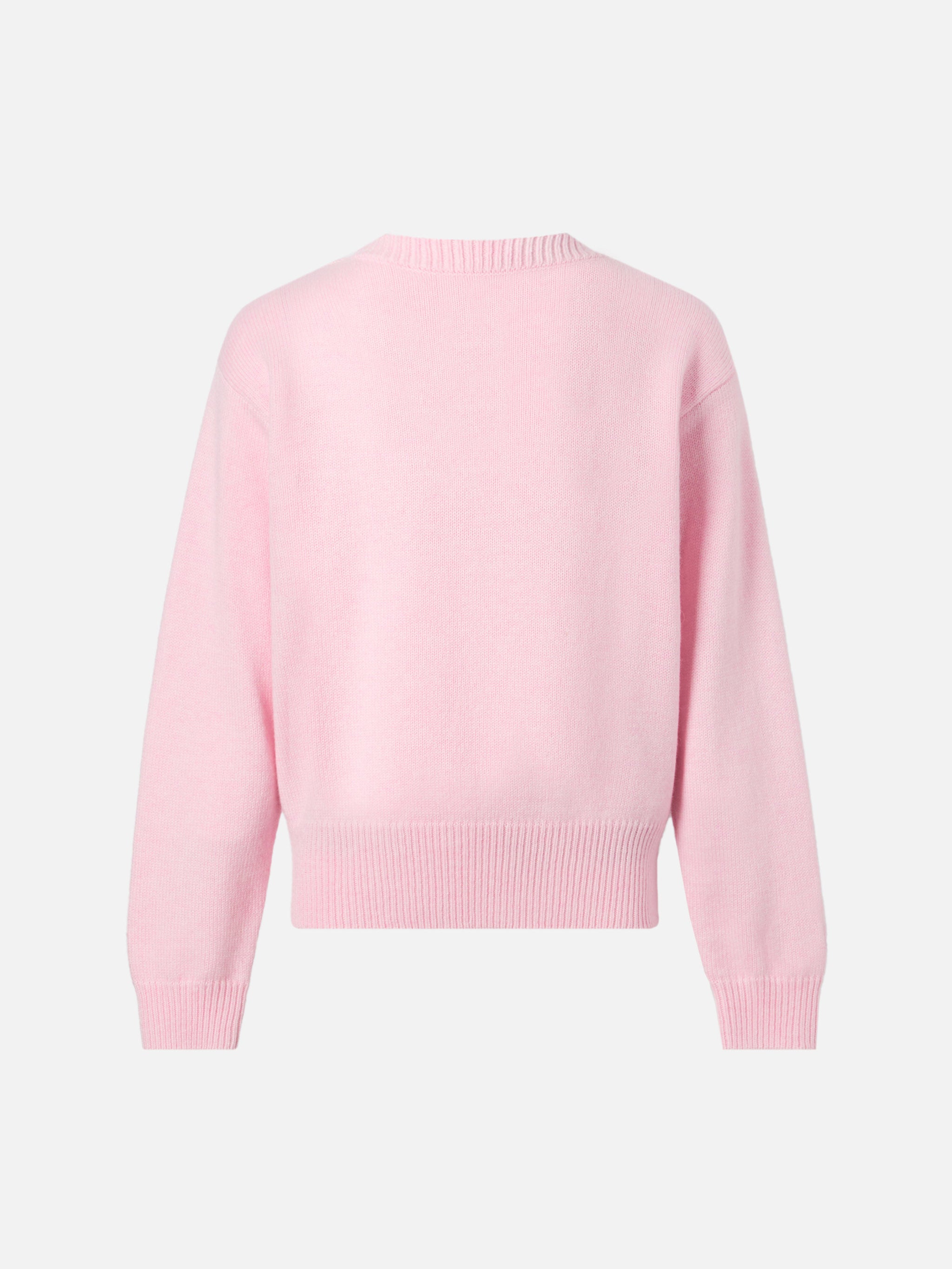 mc2-saint-barth-louise-jr-maglione-bambina-misto-cashmere-rosa-st-moritz-strass image 4