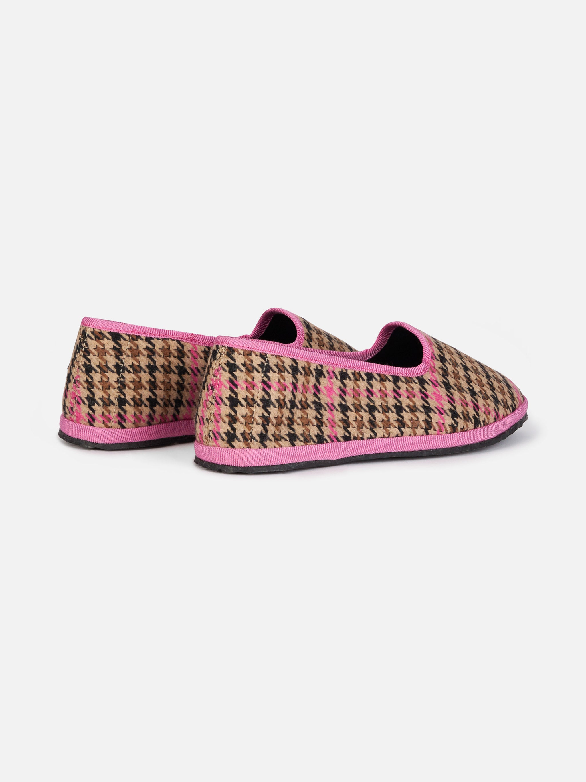mc2-saint-barth-my-chalom-mocassini-pantofola-bambina-pied-de-poule-marrone-spec image 3
