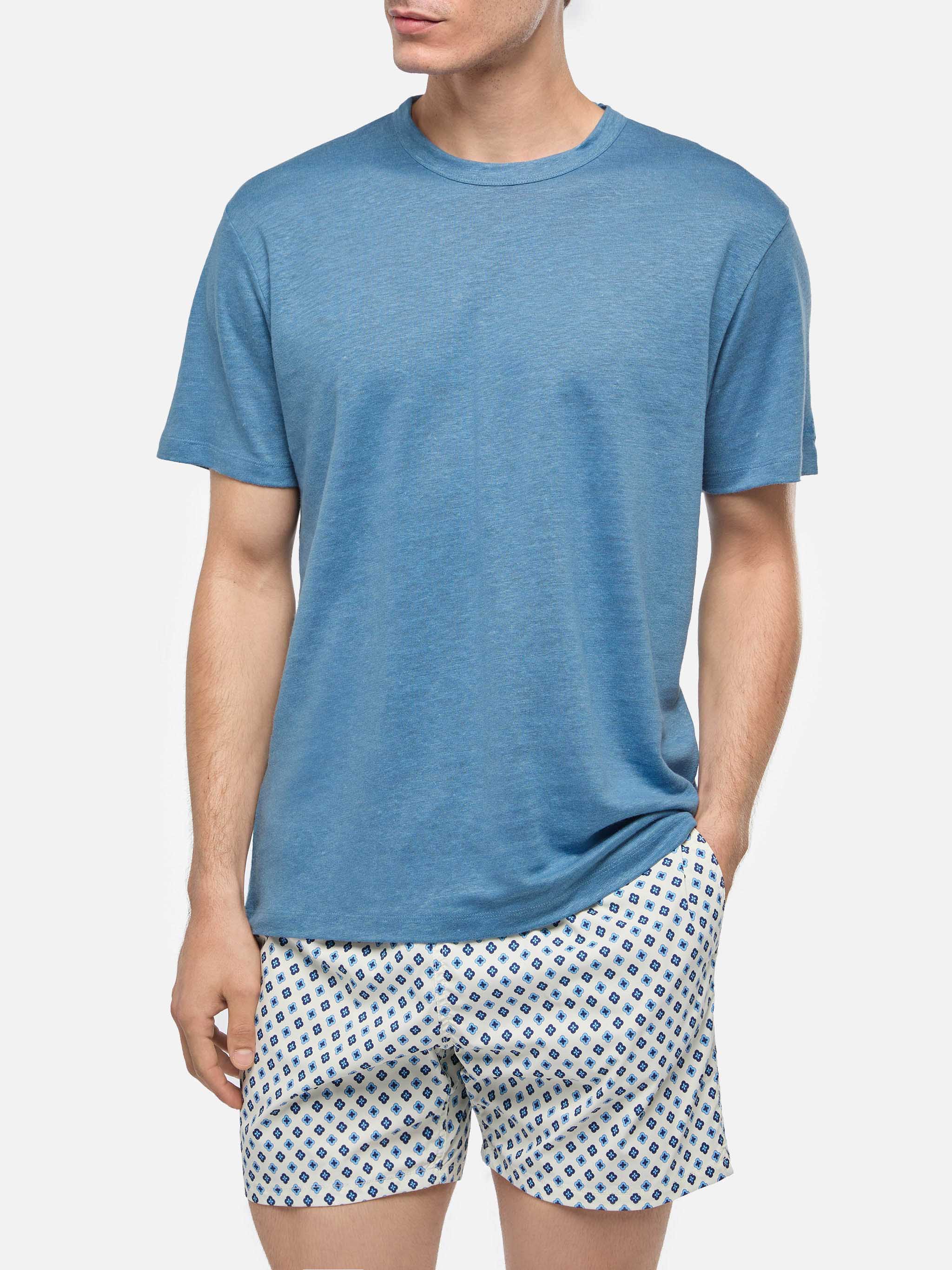 mc2-saint-barth-t-shirt-ecstasea-in-jersey-di-lino-blu-polvere image 2