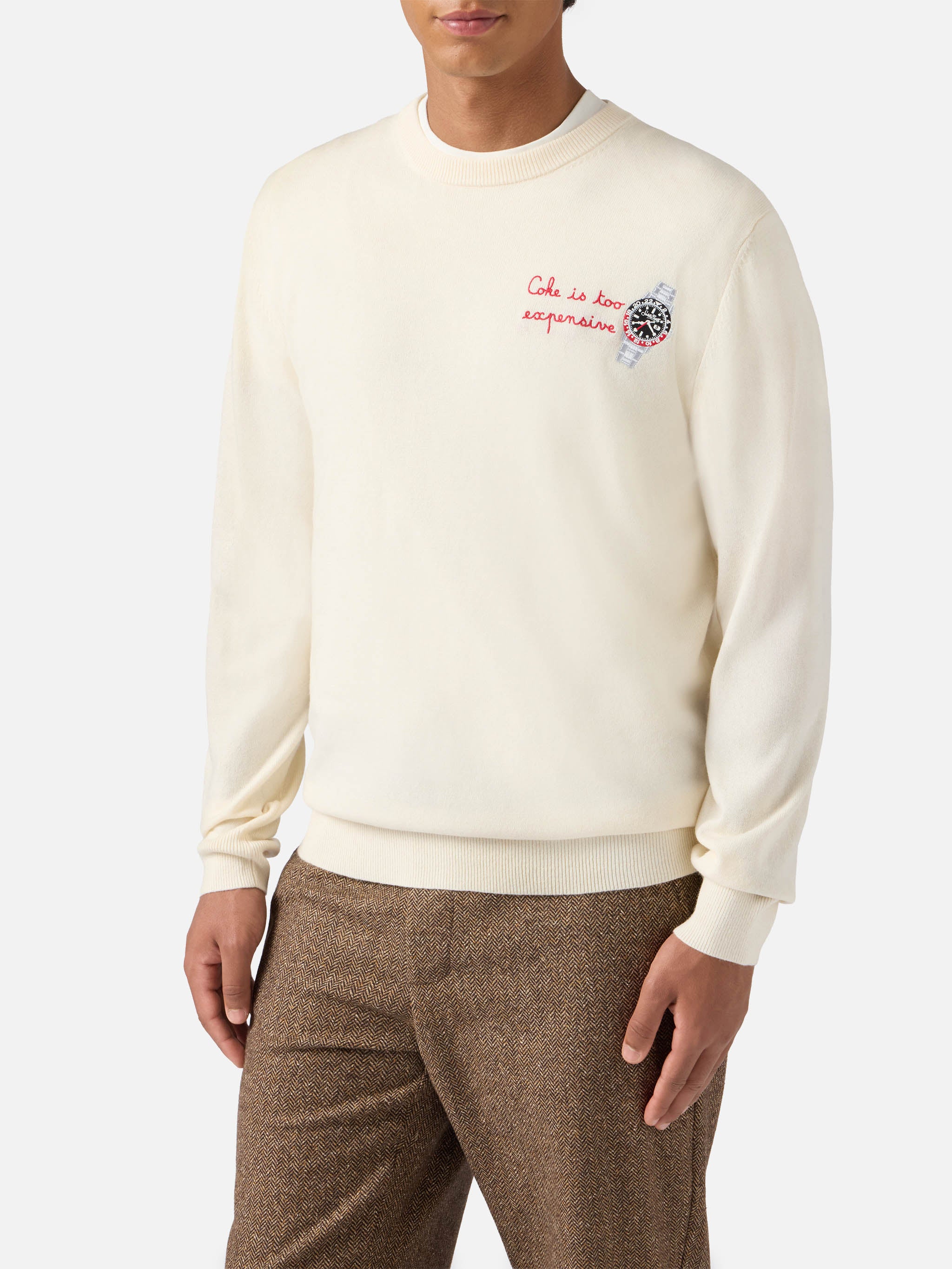 mc2-saint-barth-heron-light-maglione-girocollo-uomo-bianco-coke-is-too-expensive image 2