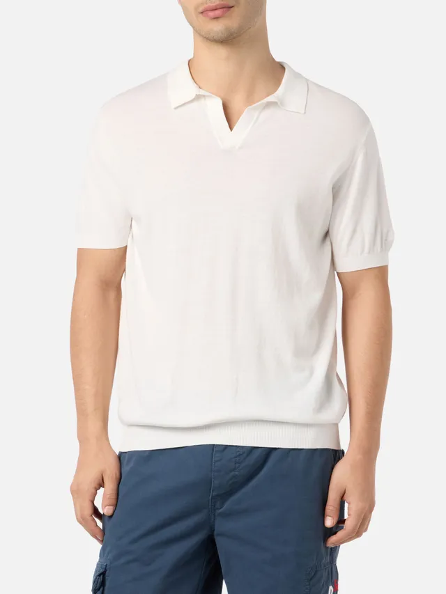 mc2-saint-barth-polo-in-maglia-sloan-senza-bottoni-ice-cotton-color-burro image 1