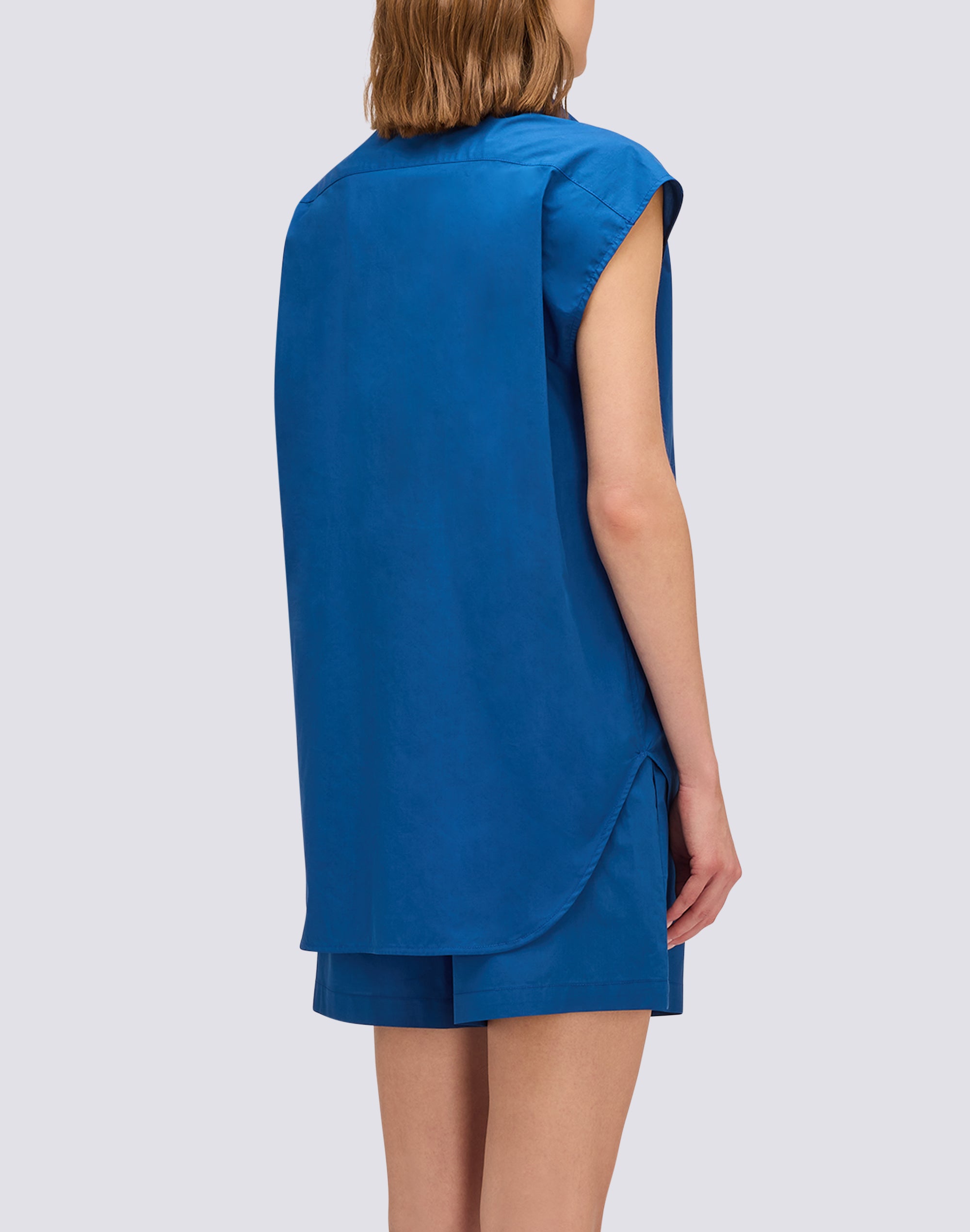 sundek-camicia-donna-smanicata-in-cotone-popeline-con-ricamo image 2