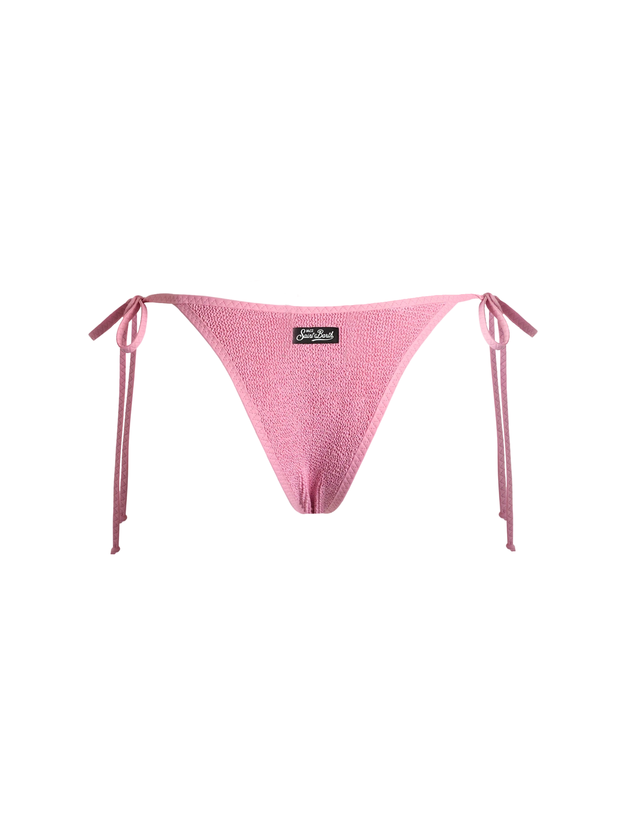 mc2-saint-barth-norah-slip-mare-string-cheeky-crinkle-rosa-donna image 2