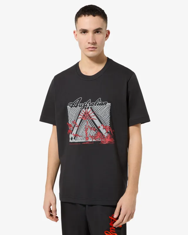 australian-ethnic-t-shirt-t-shirt-cotone-nera-regular-fit image 1