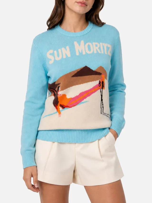 mc2-saint-barth-maglione-new-queen-azzurro-con-cartolina-sun-moritz-jacquard image 1