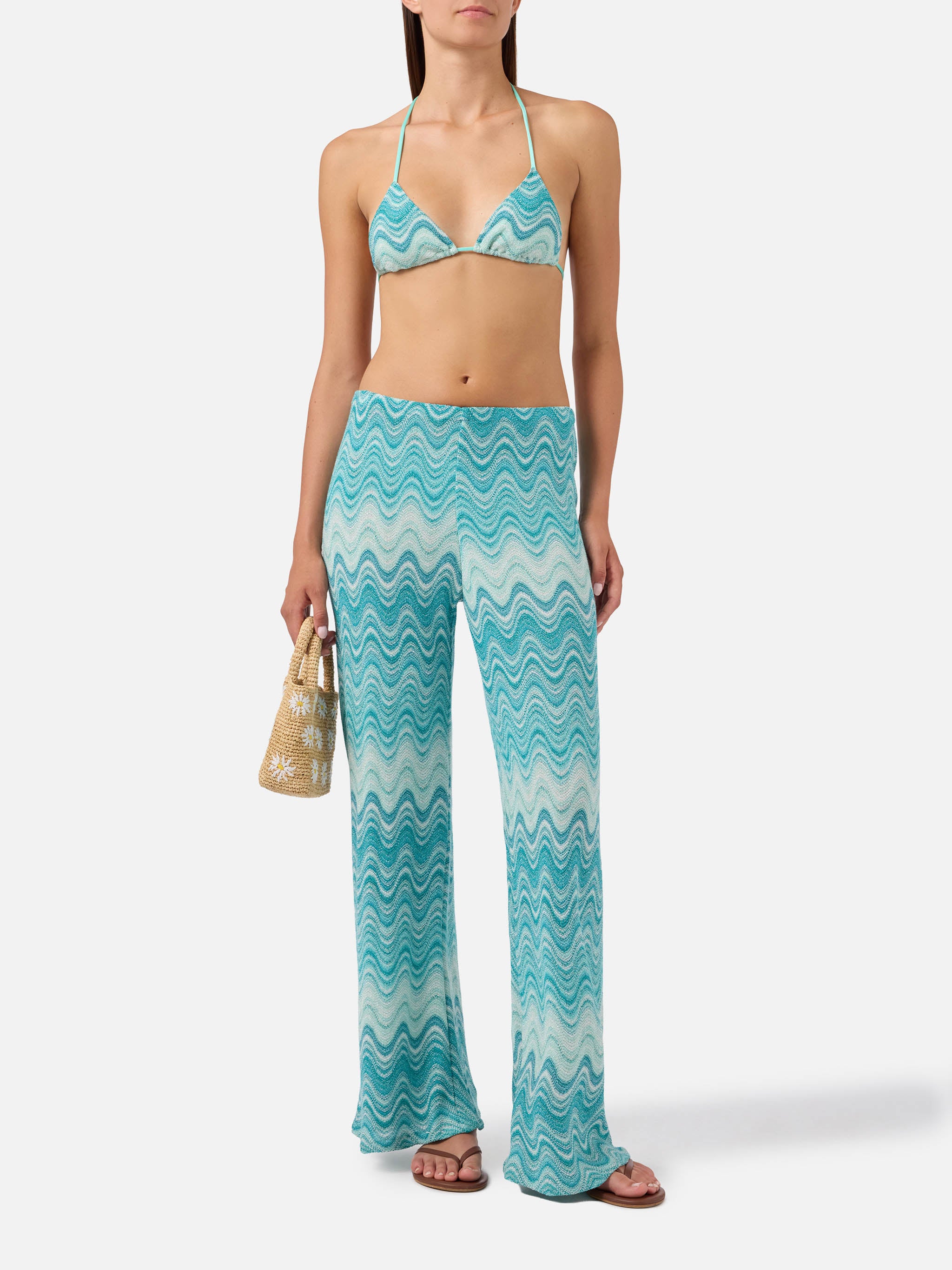 mc2-saint-barth-pantalone-lungo-donna-amalia-in-raschel-degrad-verde-acqua image 3