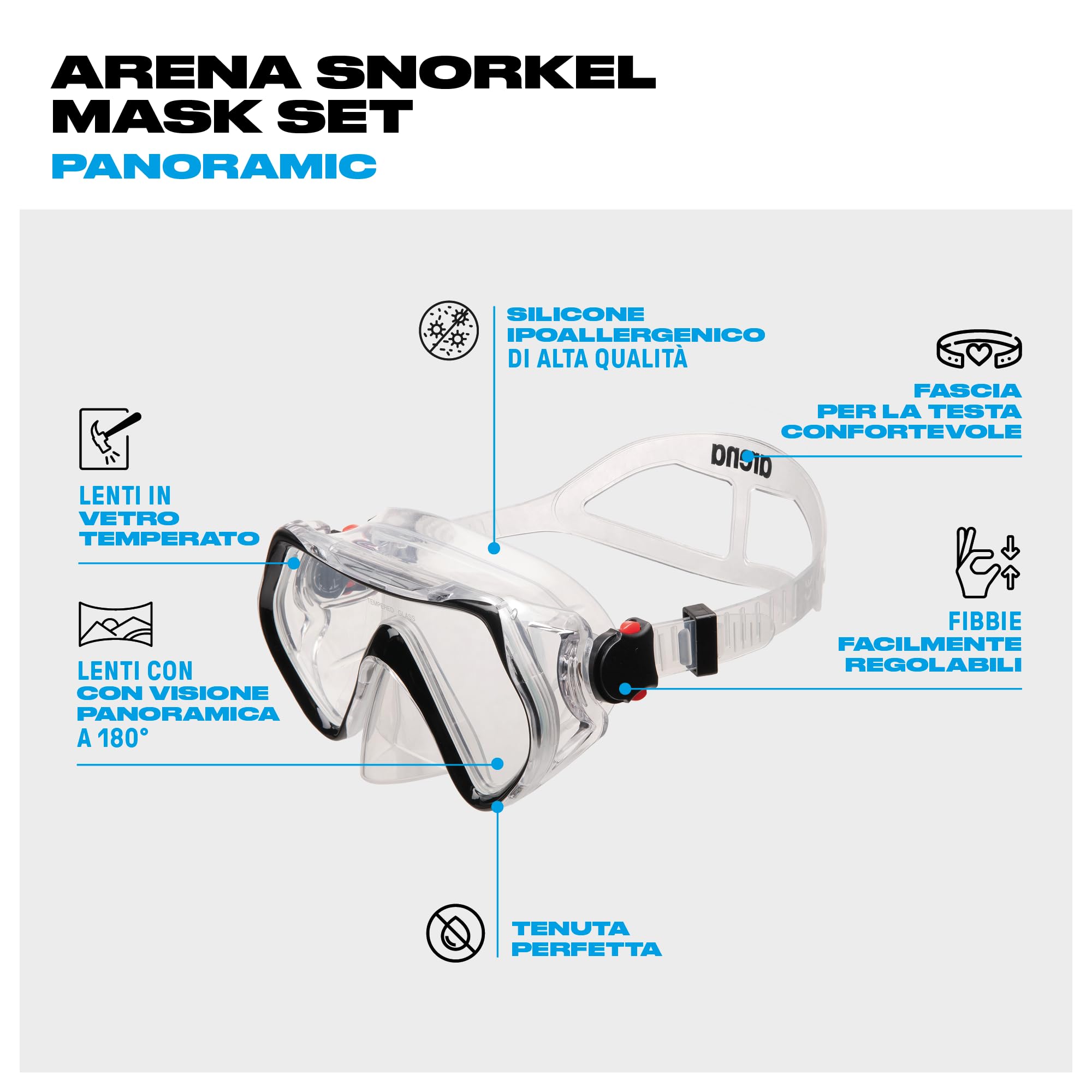 arena-snorkel-mask-set-adulti-con-borsa-mesh image 4