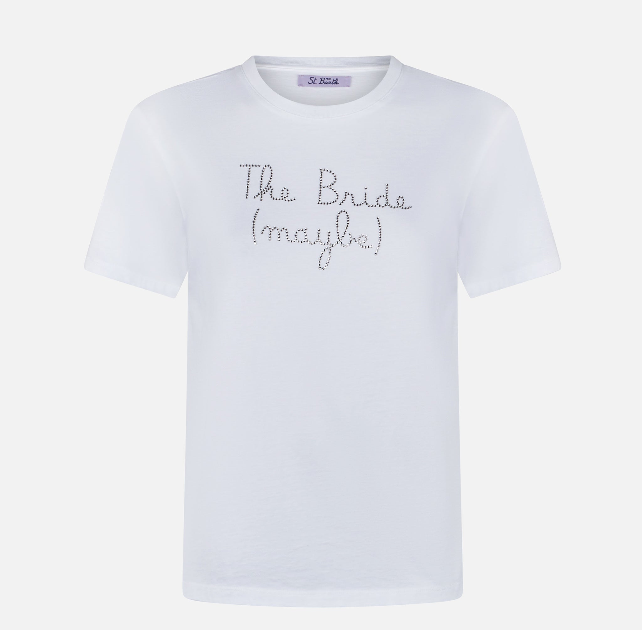 mc2-saint-barth-emilie-t-shirt-donna-bianca-bride-maybe-con-strass image 4