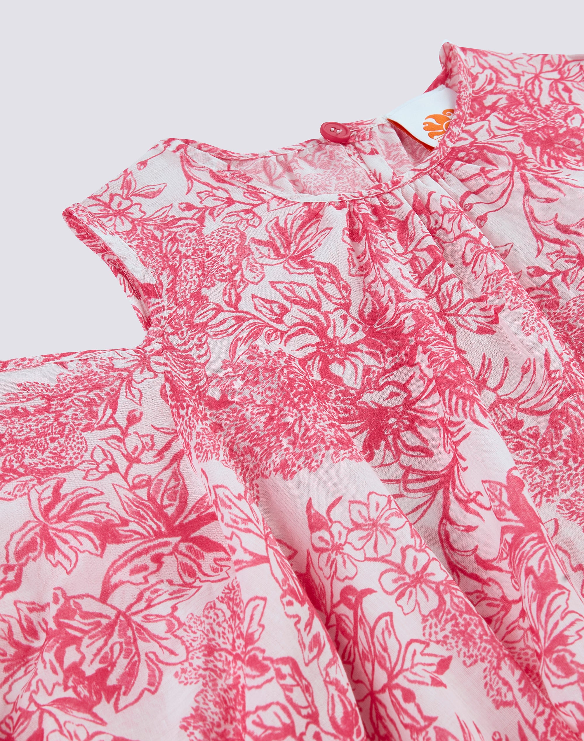 sundek-abito-corto-bambina-con-stampa-fleur-de-joie-a-maniche-lunghe image 2