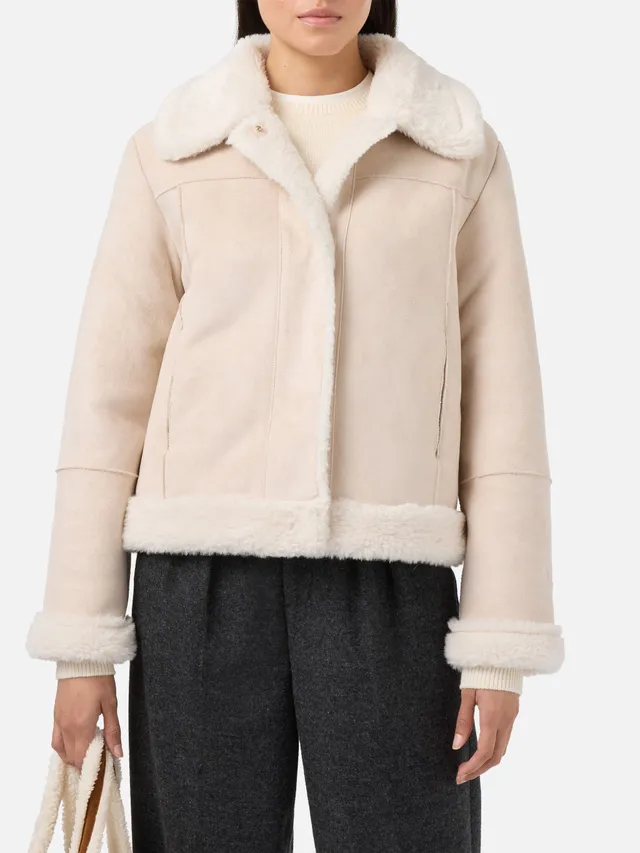 mc2-saint-barth-giacca-lorayne-in-eco-montone-cream-con-bordi-in-shearling image 1