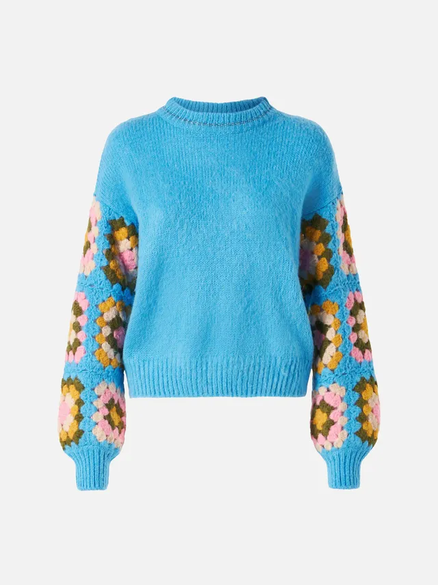 mc2-saint-barth-danya-soft-crochet-jr-maglione-bambina-blu image 1